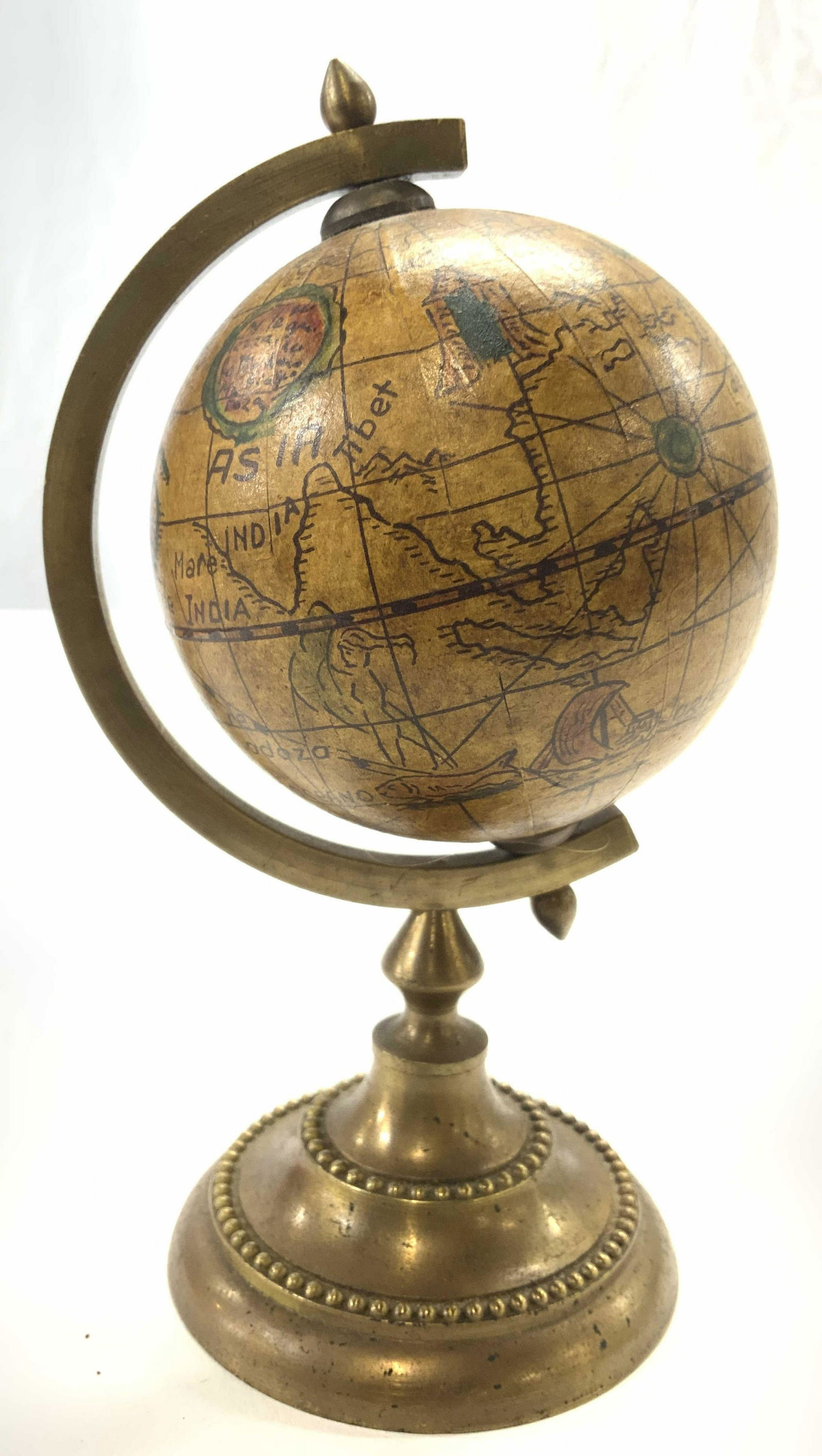 Antique World Globe W Brass Base (1 of 7)