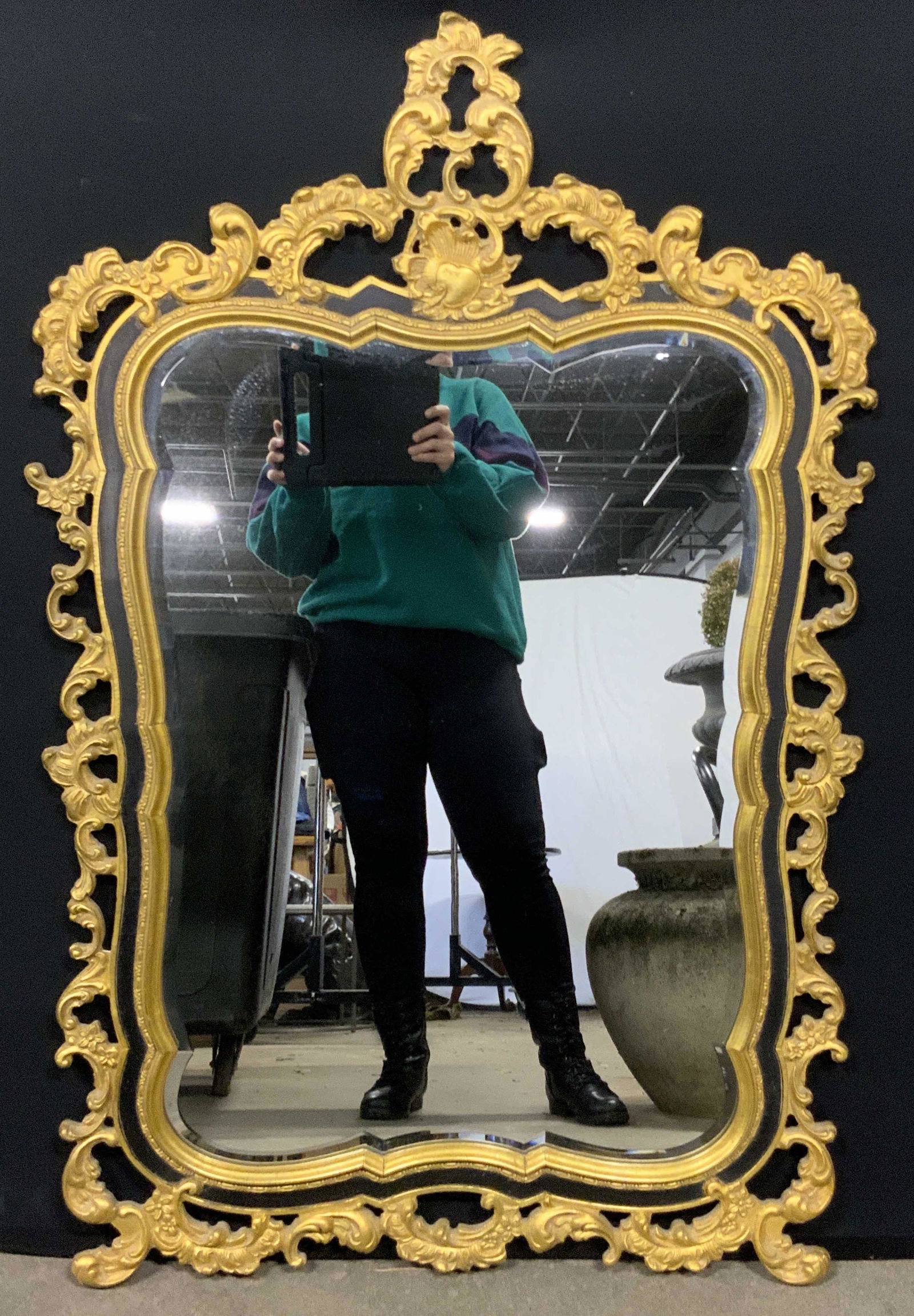 Ateliers Armand Dutry Vintage Ornate Gilt Mirror (1 of 9)