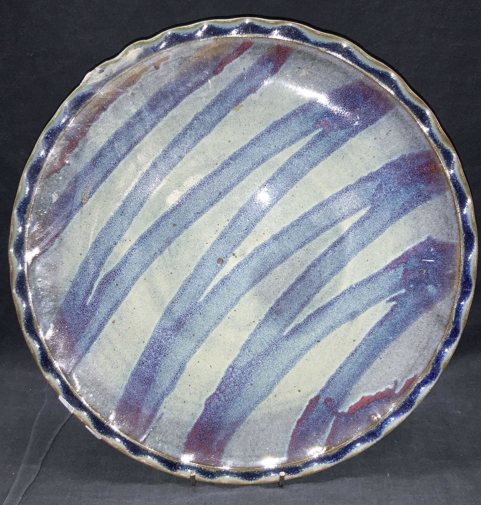 Artisan Signed Hand Crafted Ceramic Platter (1 of 10)