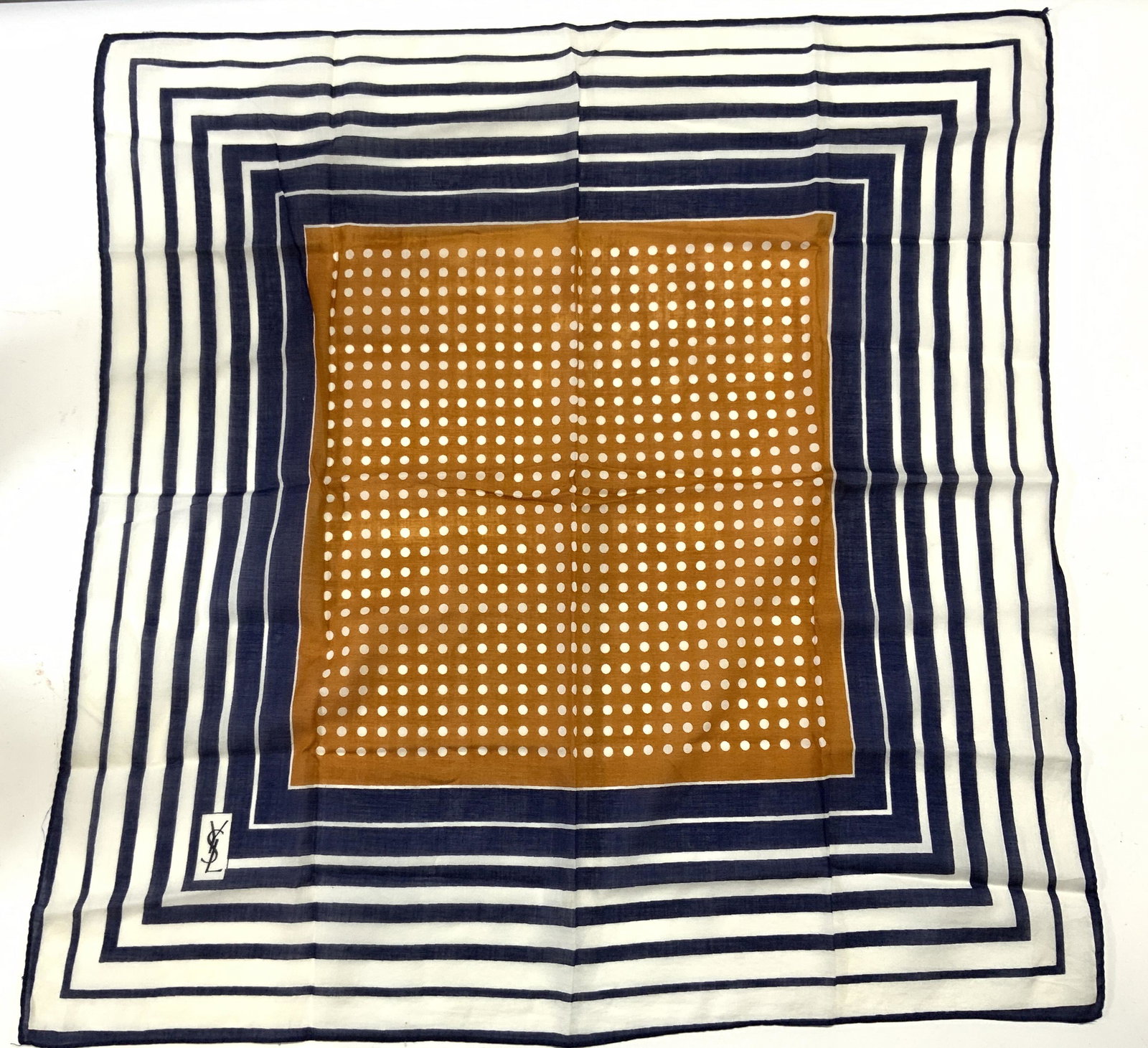 YVES SAINT LAURENT Striped & Polka Dot Scarf (1 of 4)