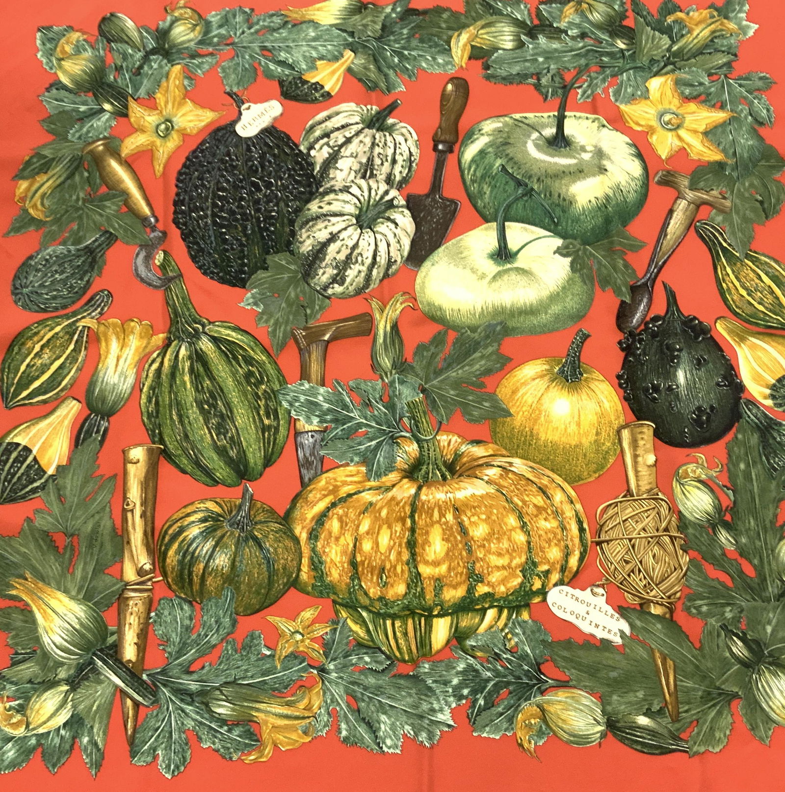 HERMeS PARIS CITROUILLES ET COLOQUINTES Scarf Sgn (1 of 14)