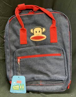 Vtg PAUL FRANK Julius monkey Denim Backpack NWT: Paul Frank Julius The Monkey denim backpack. New with original tag, vintage old stock. Multi compartment backpack with zipper closure. Measures approx. 11 x 5 x 14 inches. Paul Frank is about returnin