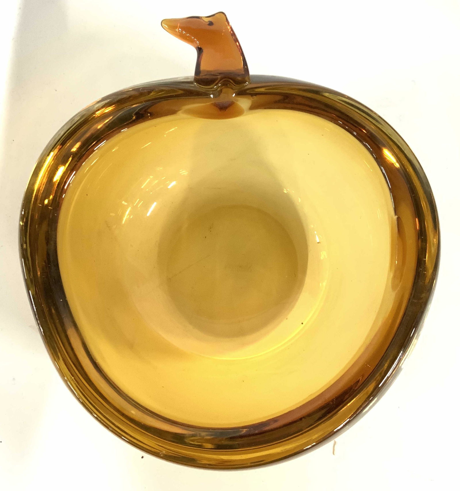 SHANNON Thick Crystal Apple Bowl, Ireland Signed (1 of 4)