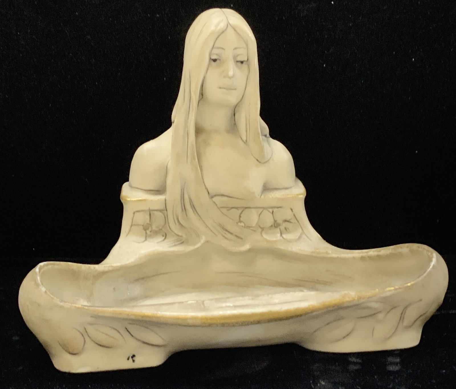 Royal Dux Art Nouveau Female Figural Trinket Dish (1 of 8)