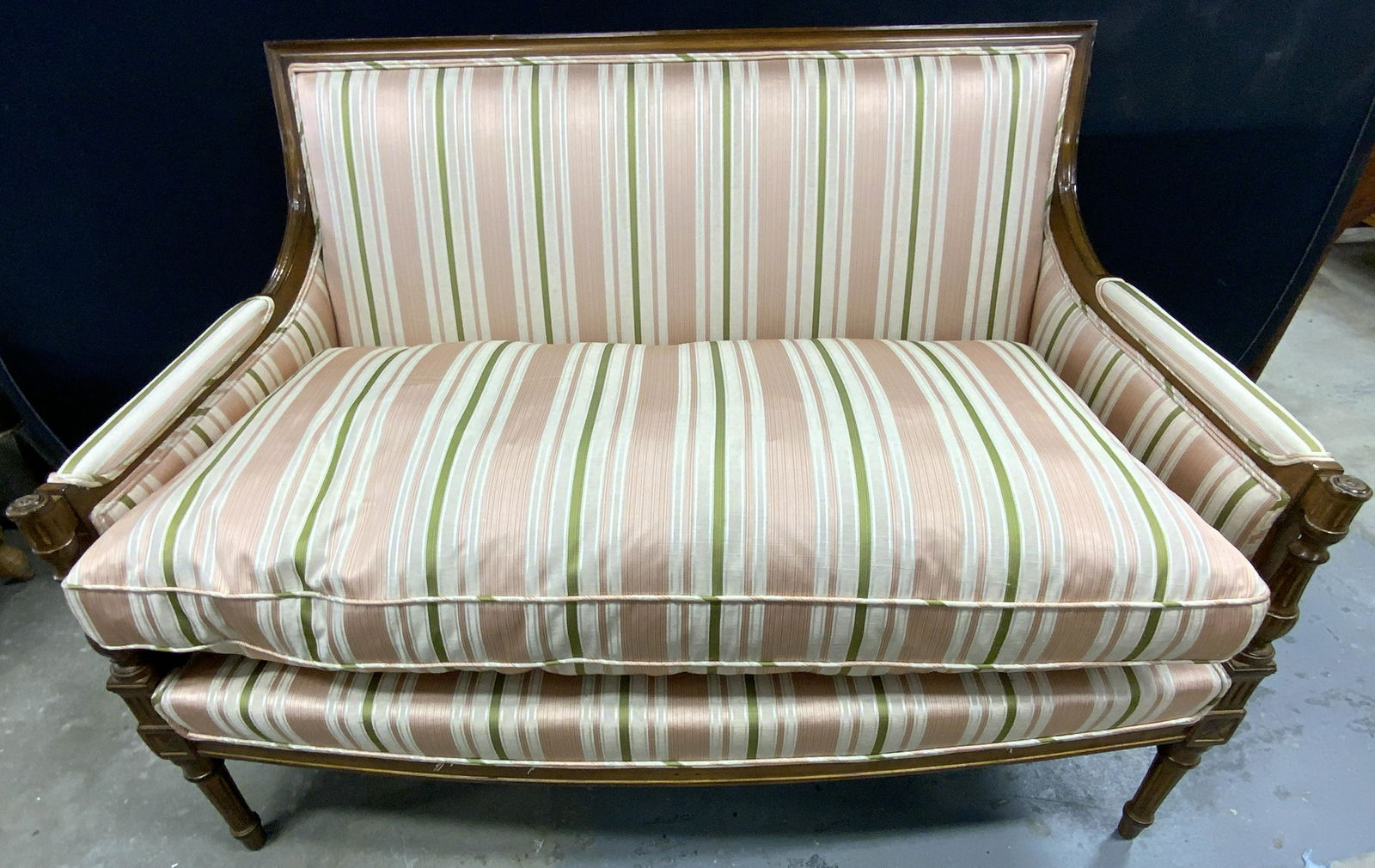 Vintage Striped Upholstery Settee (1 of 13)