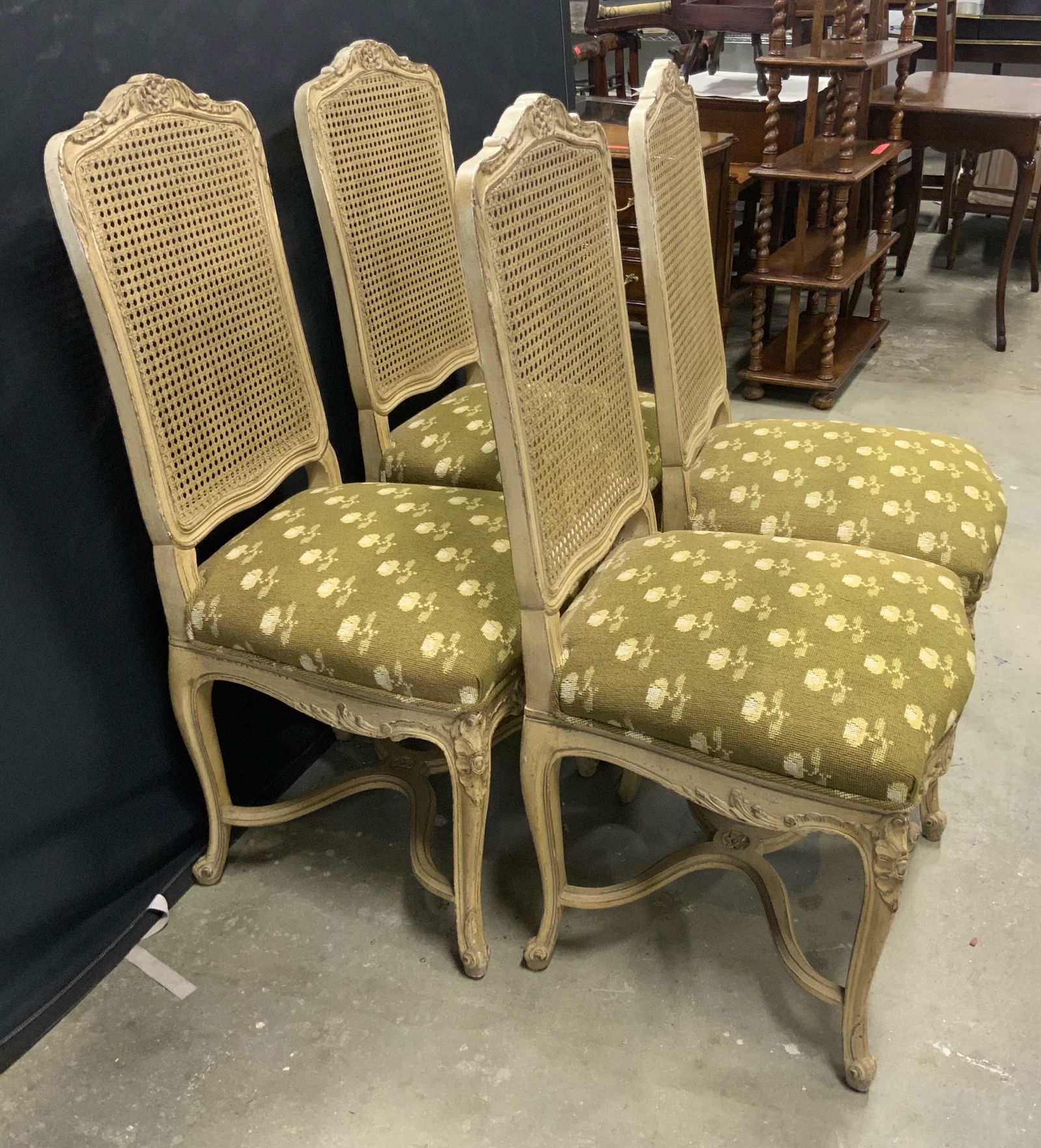 Set 4 FINE ARTS FURNITURE Carved Wooden Chairs (1 of 19)
