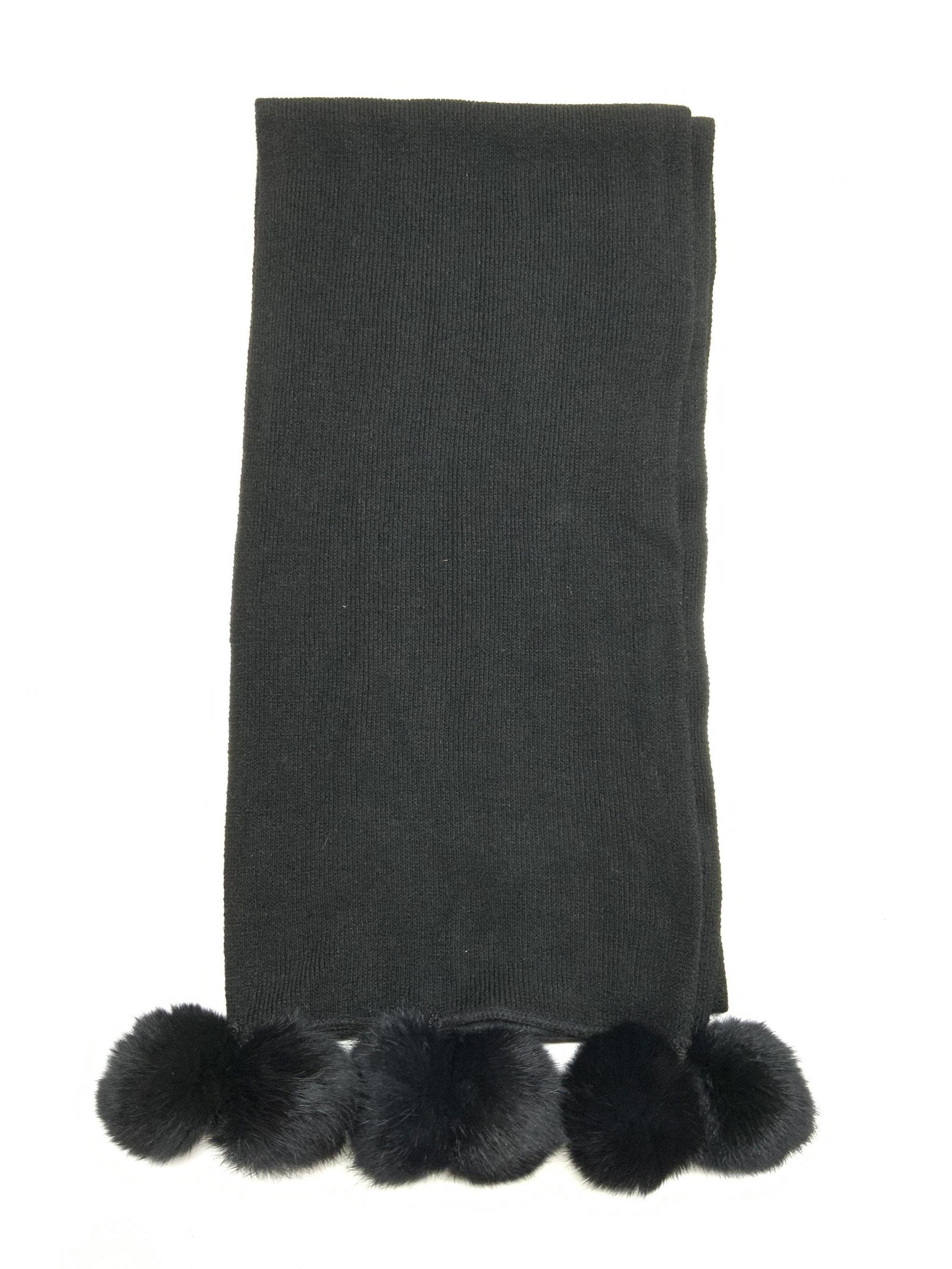 100% Cashmere & Mink Black Scarf, Scotland (1 of 4)