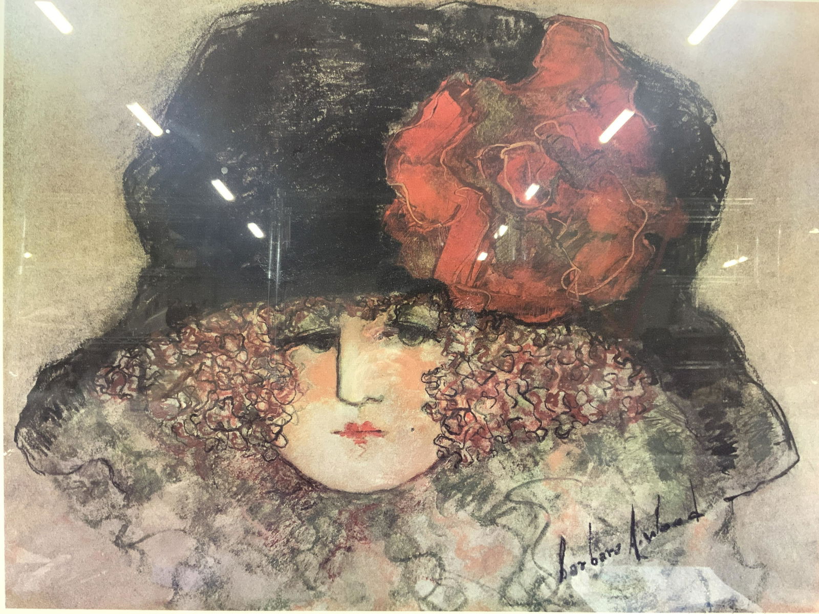 BARBARA A.WOOD Signed Priscilla Serigraph (1 of 12)