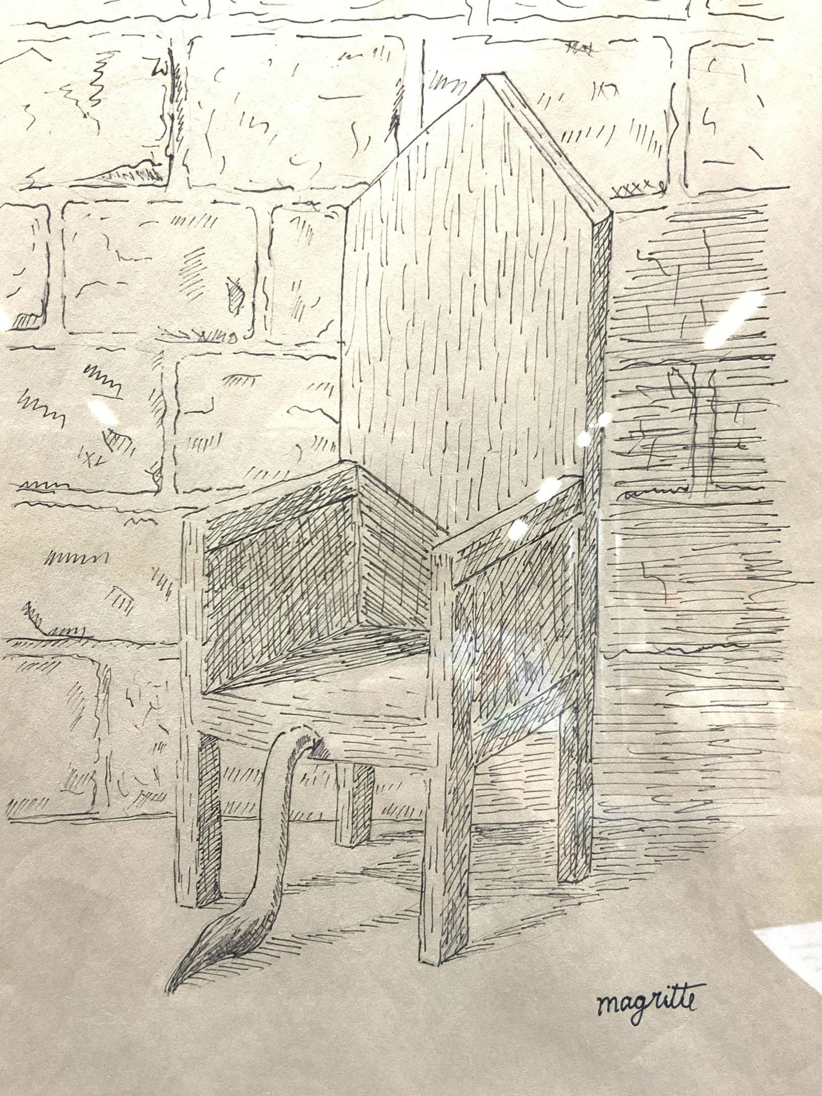 ATTR MAGRITTE Signed Throne Lithograph (1 of 9)