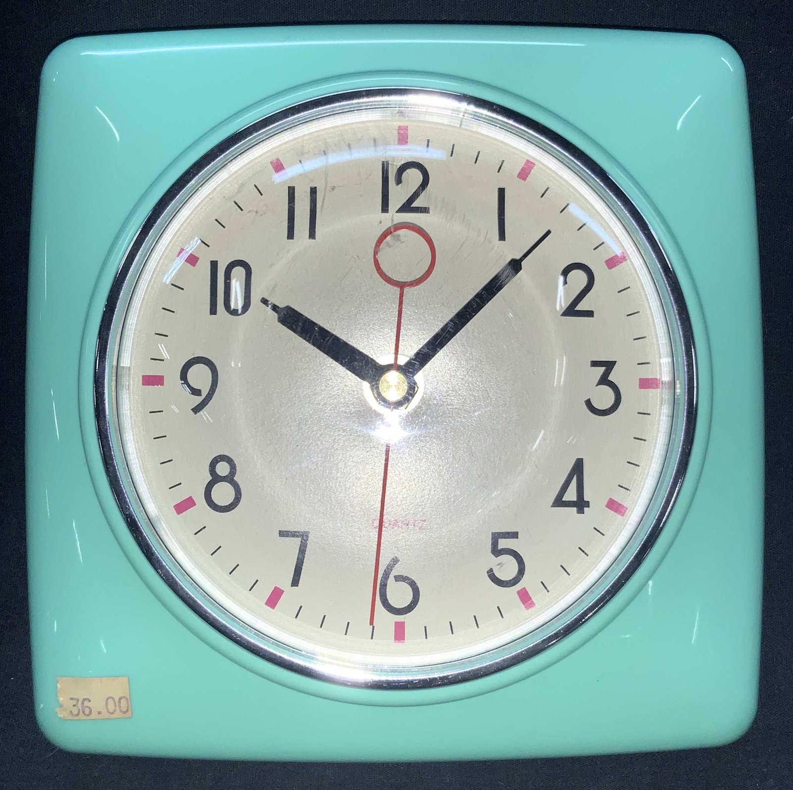 KIKKERLAND Teal Composite plastic Retro Wall Clock (1 of 4)