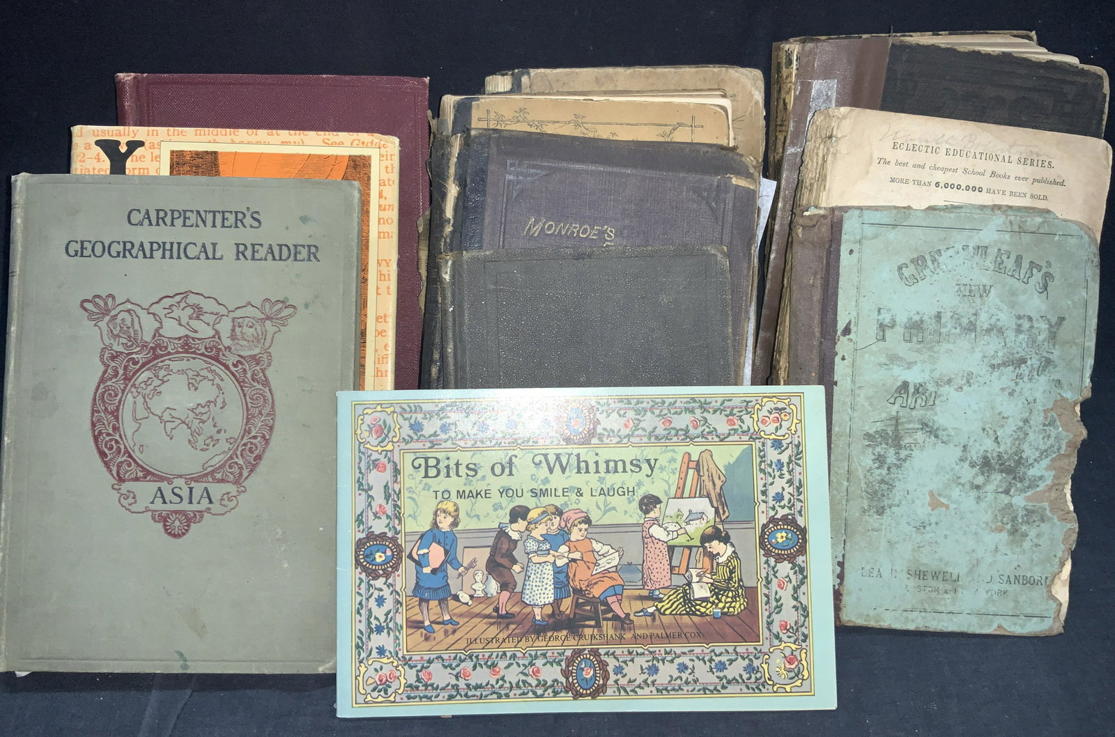 Set 11 Antique & Vintage Grammar & Geography Books (1 of 20)