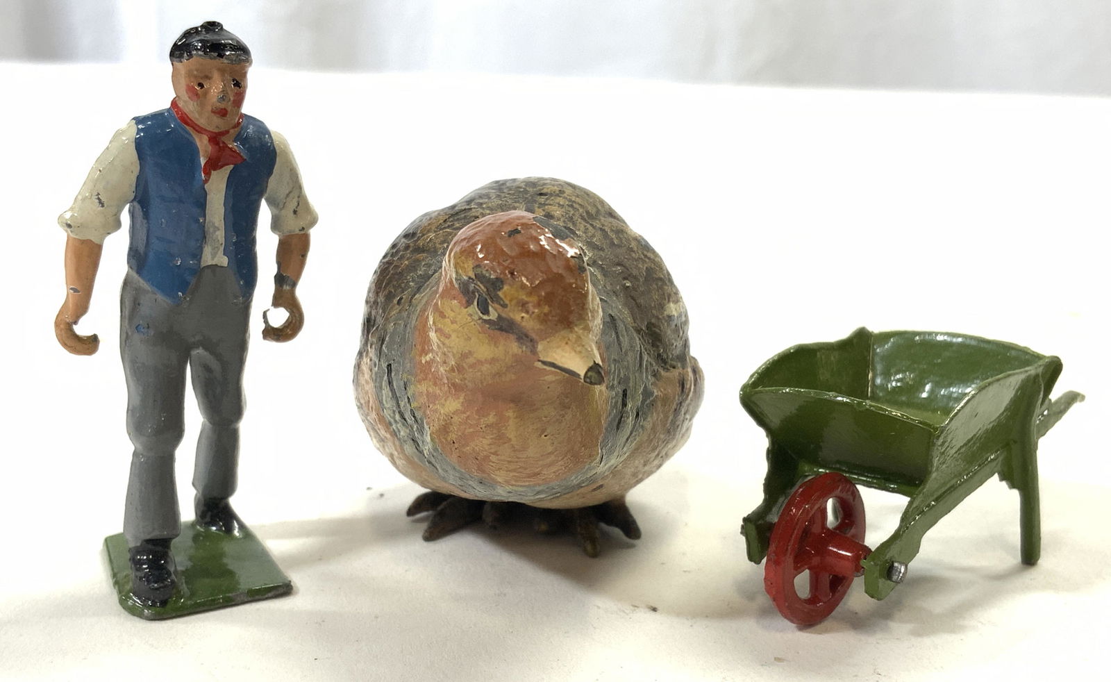 Lot 3 Bird, Male Figure & Wheelbarrow Figure (1 of 6)