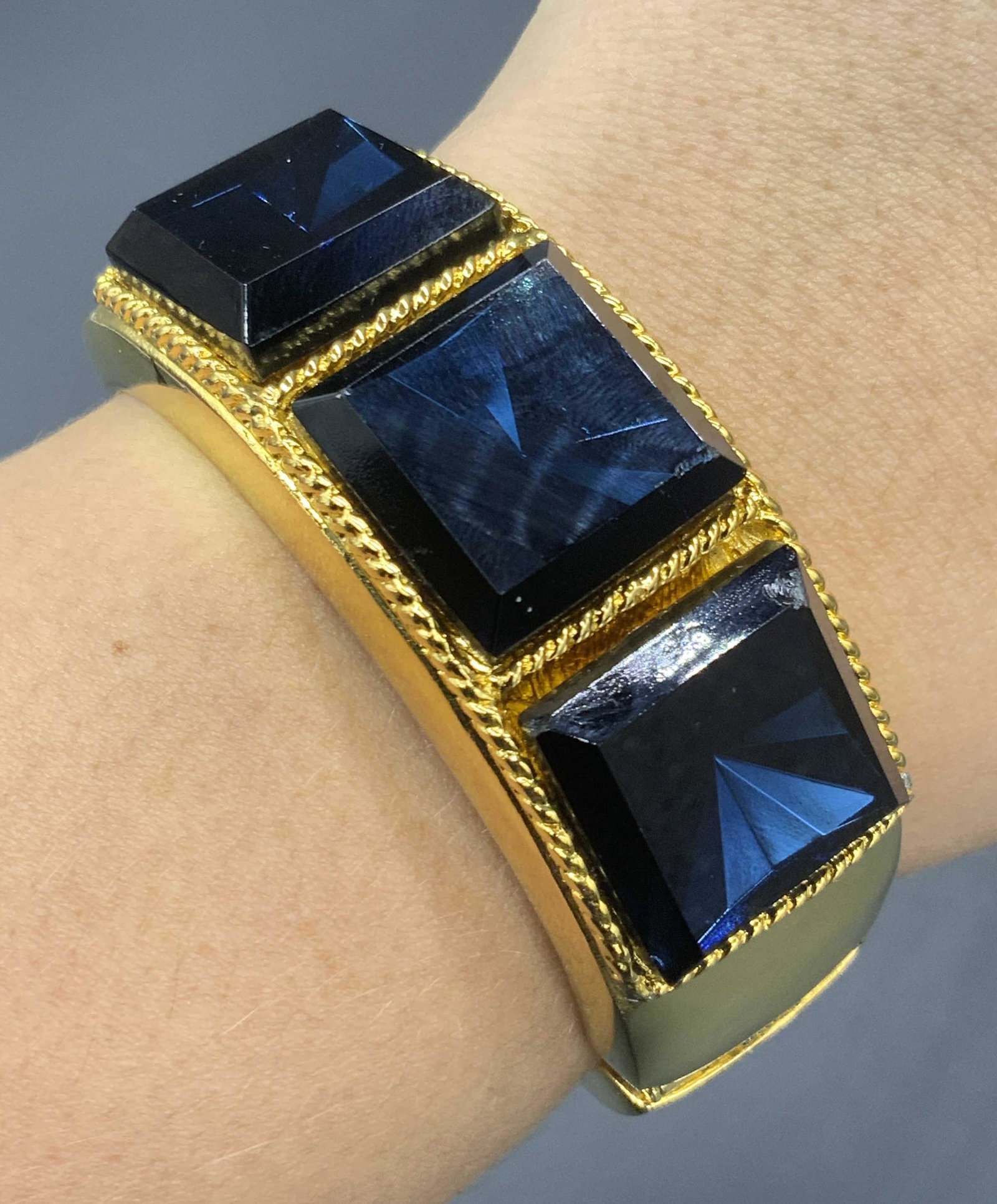 KJL Chunky Bejeweled Crystal Statement Bracelet (1 of 10)