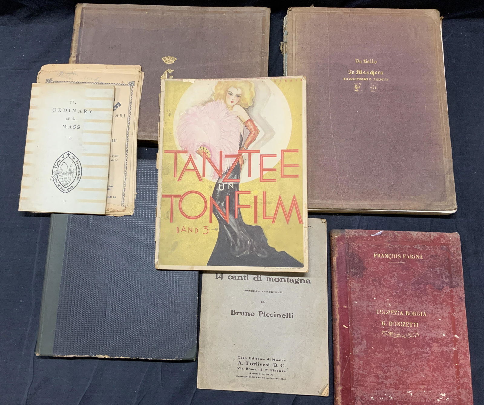 Group of Antique Art Nouveau Music Books (1 of 4)
