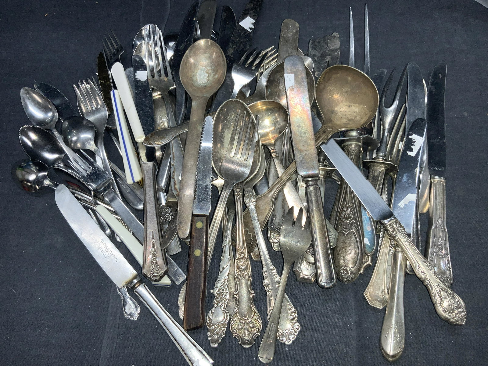 Lot70 Assortment Of Utensils sterling & SP & More (1 of 8)
