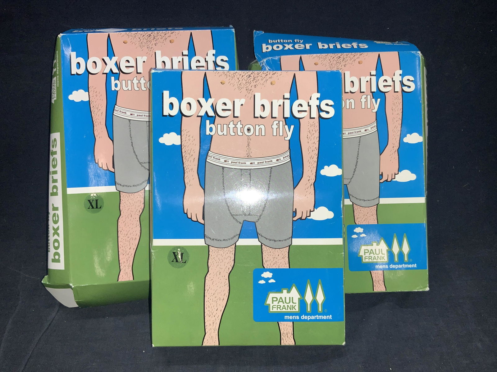 3 Vintage PAUL FRANK XL Boxer Briefs, NIB (1 of 7)