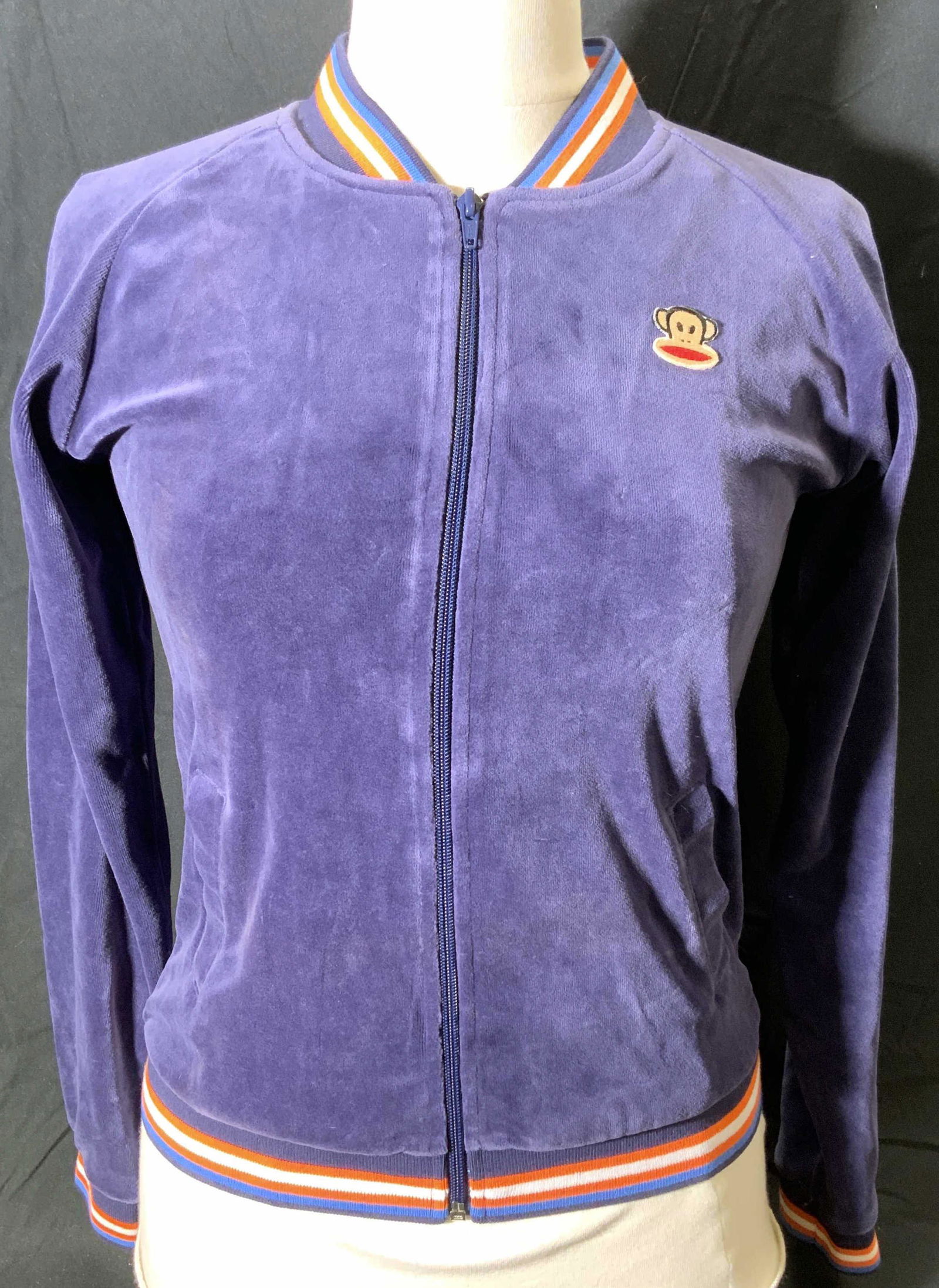 PAUL FRANK Blue Velour Track Jacket NEW (1 of 5)