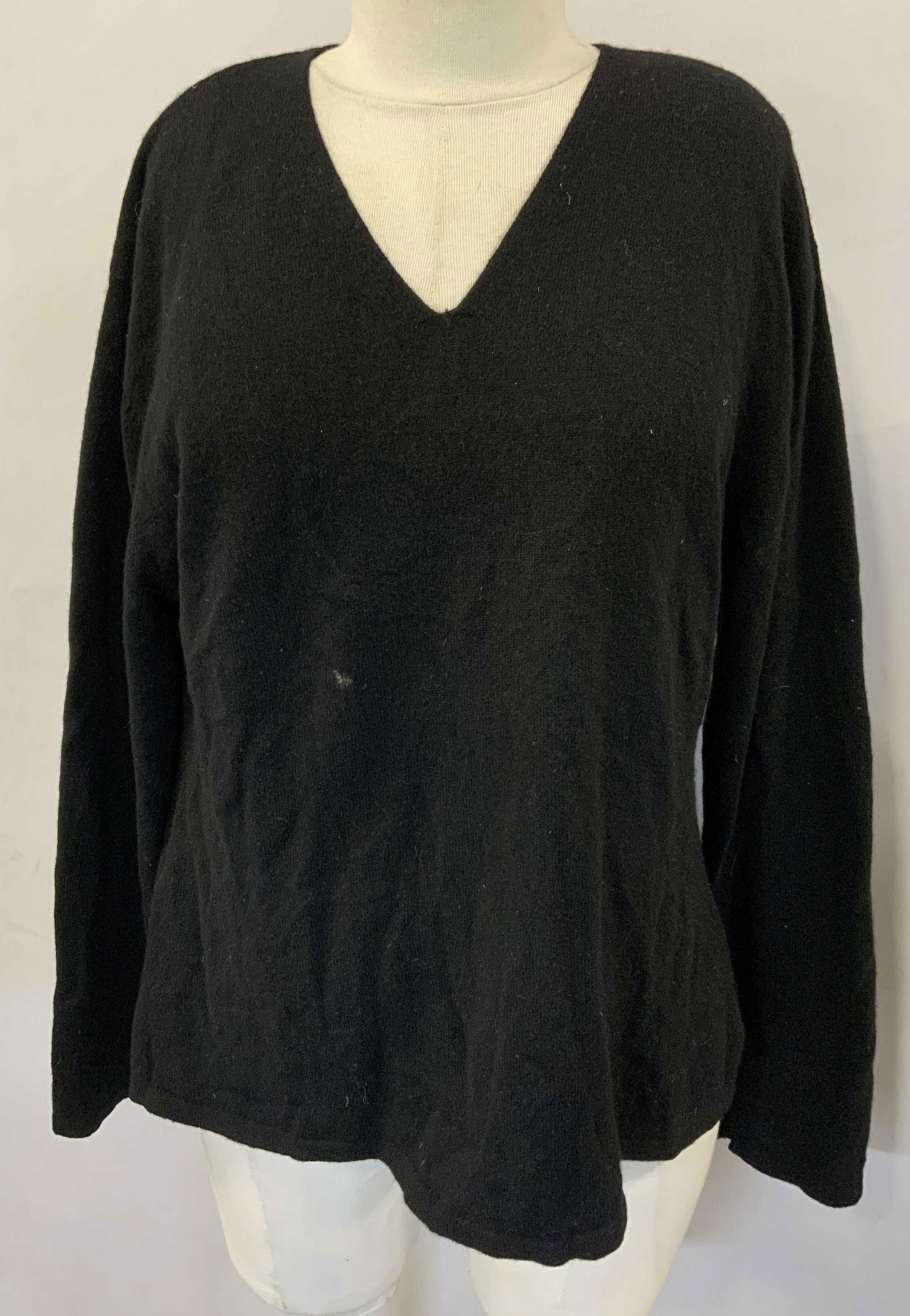 MAUDE Black V Neck Cashmere Sweater (1 of 4)