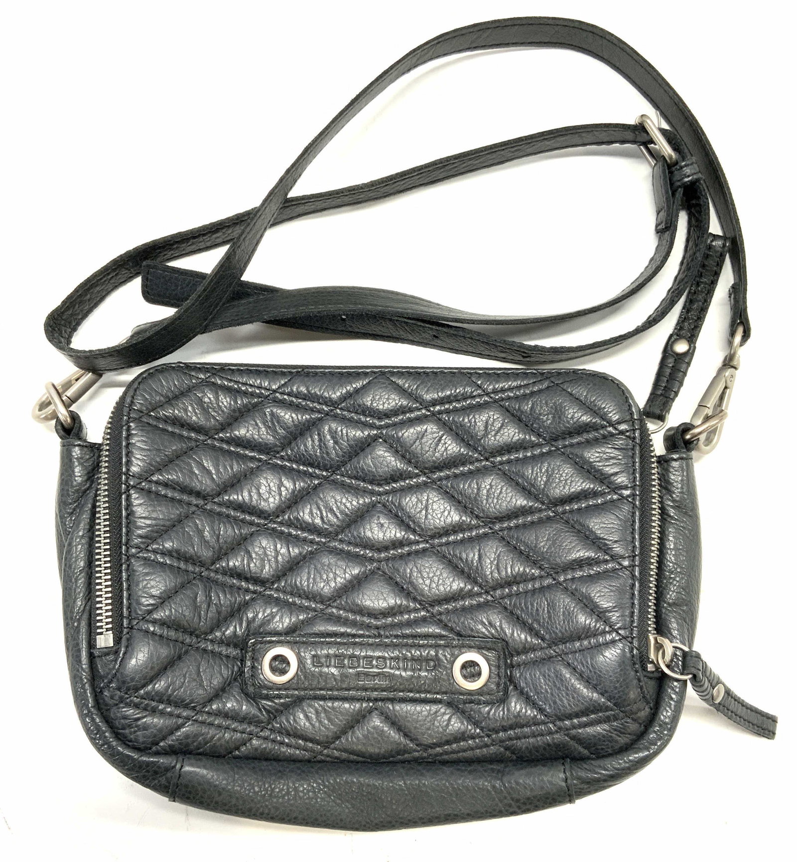 LIEBESKIND Black Quilted Leather Shoulder Bag (1 of 4)