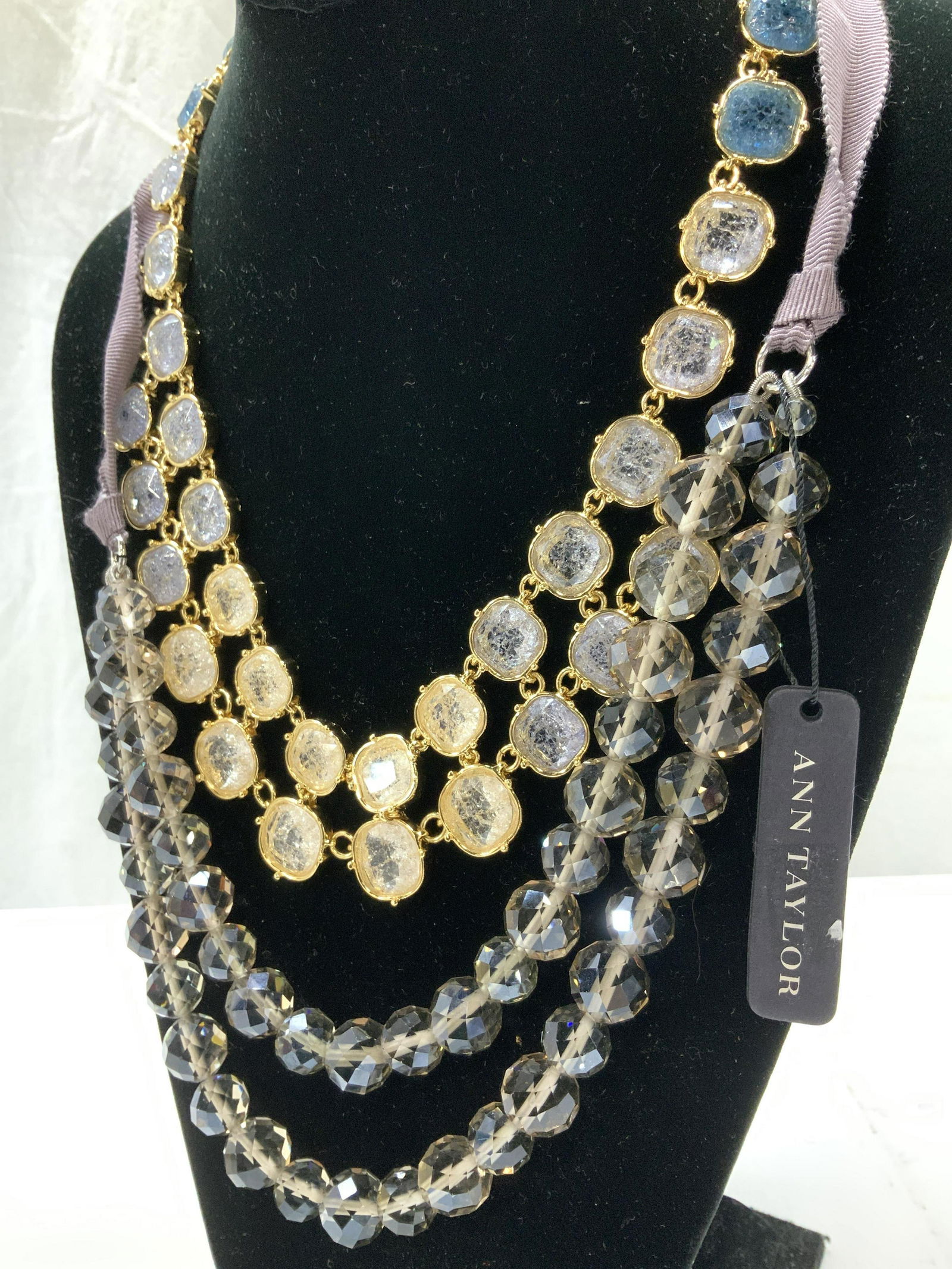 Talbots & Ann Taylor Glass, Crystal Necklaces NWT (1 of 7)