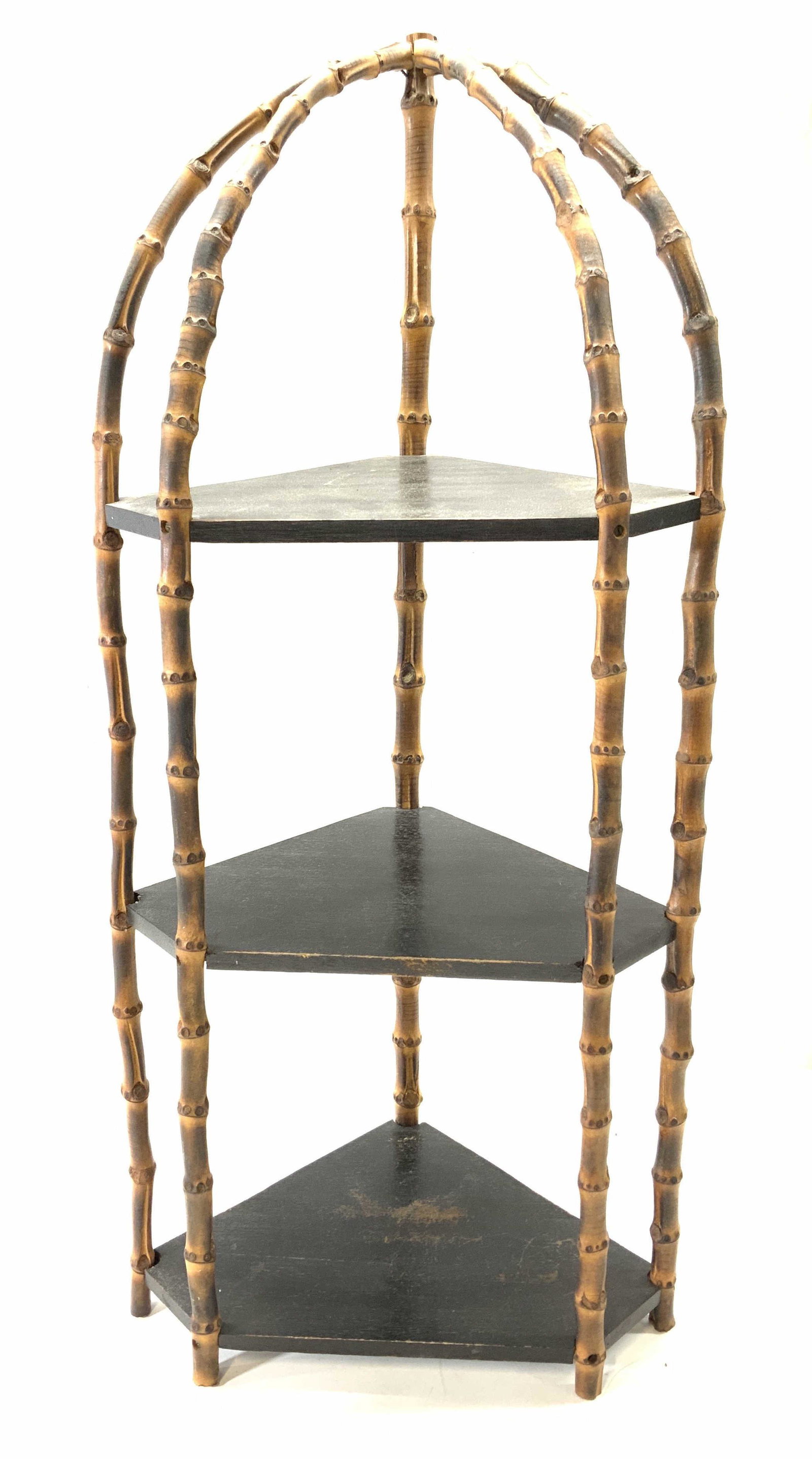 Vintage Bamboo Corner Shelf (1 of 5)