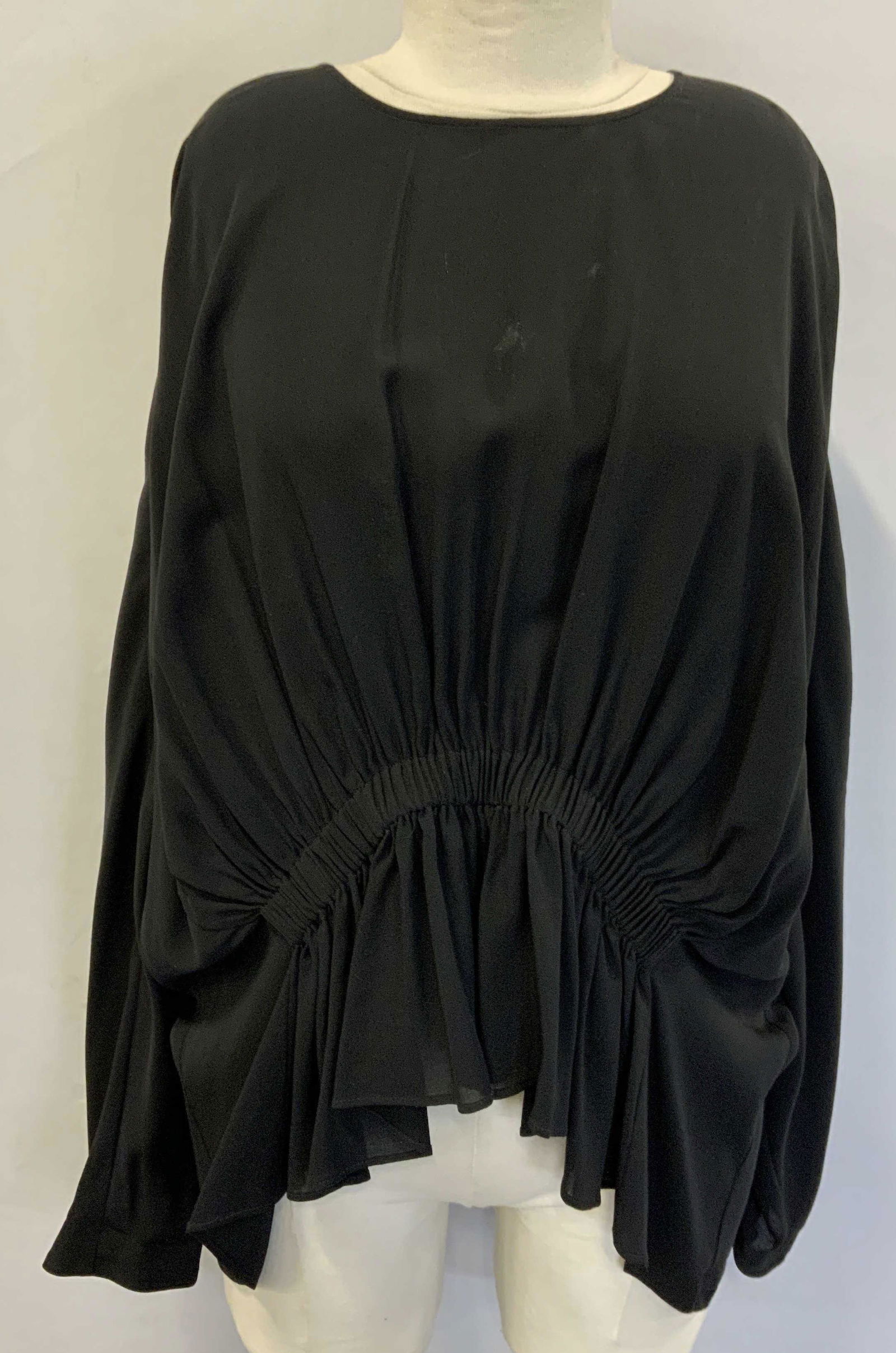 DEREK LAM Black Silk Long Sleeve Blouse (1 of 7)