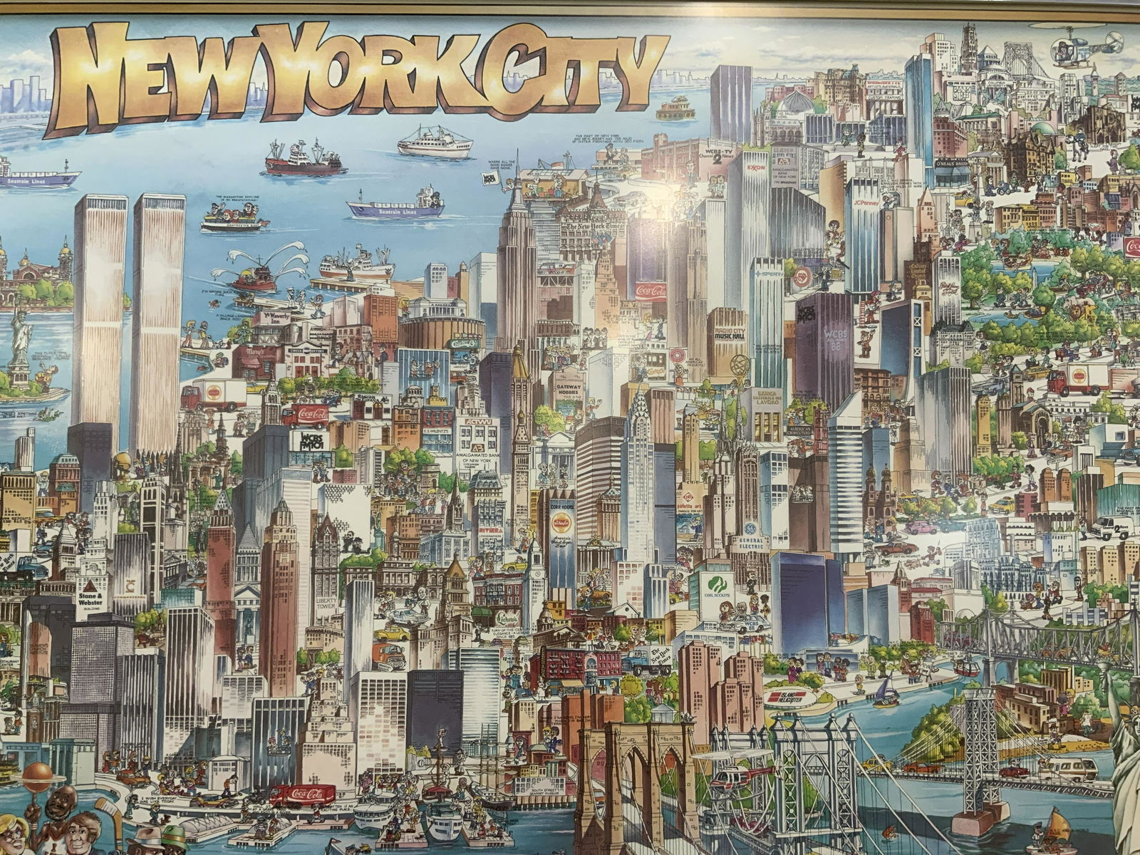 Vintage New York City Tourism Comic Lithograph (1 of 5)