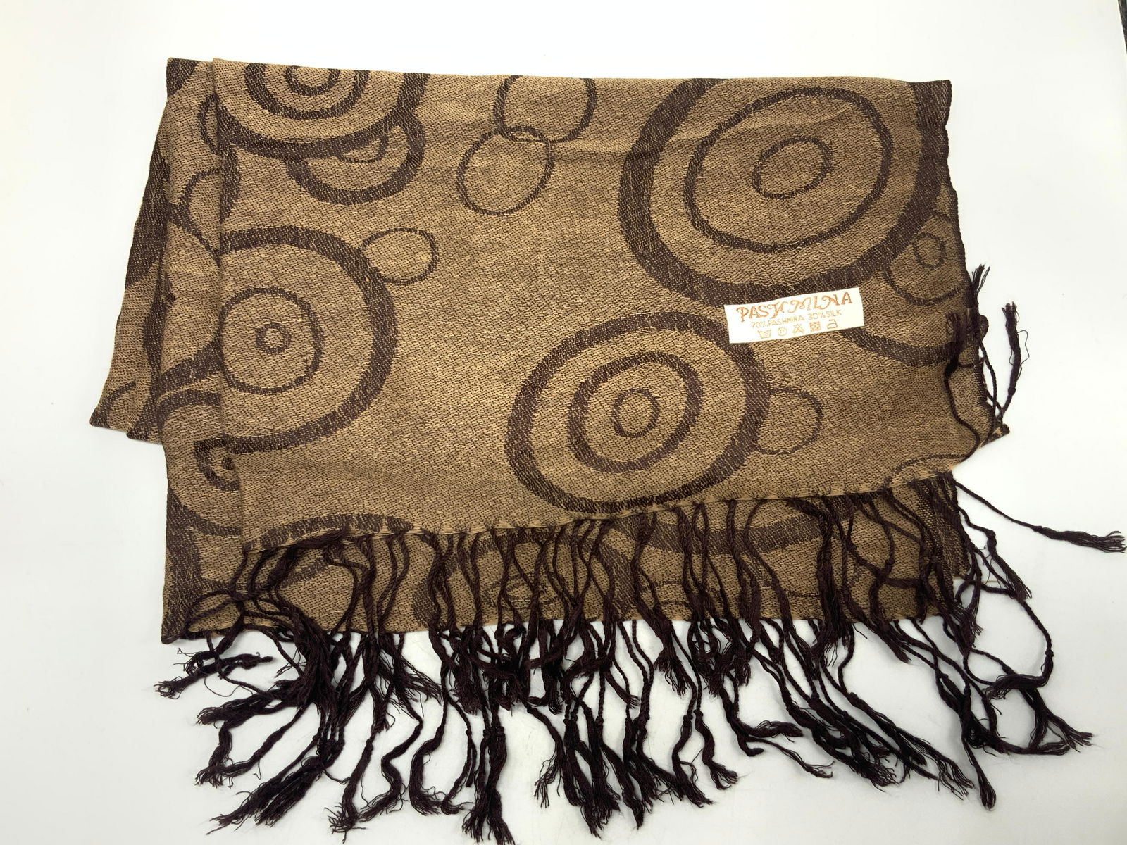 PASHMINA & Silk Spiral Patterned Scarf (1 of 6)