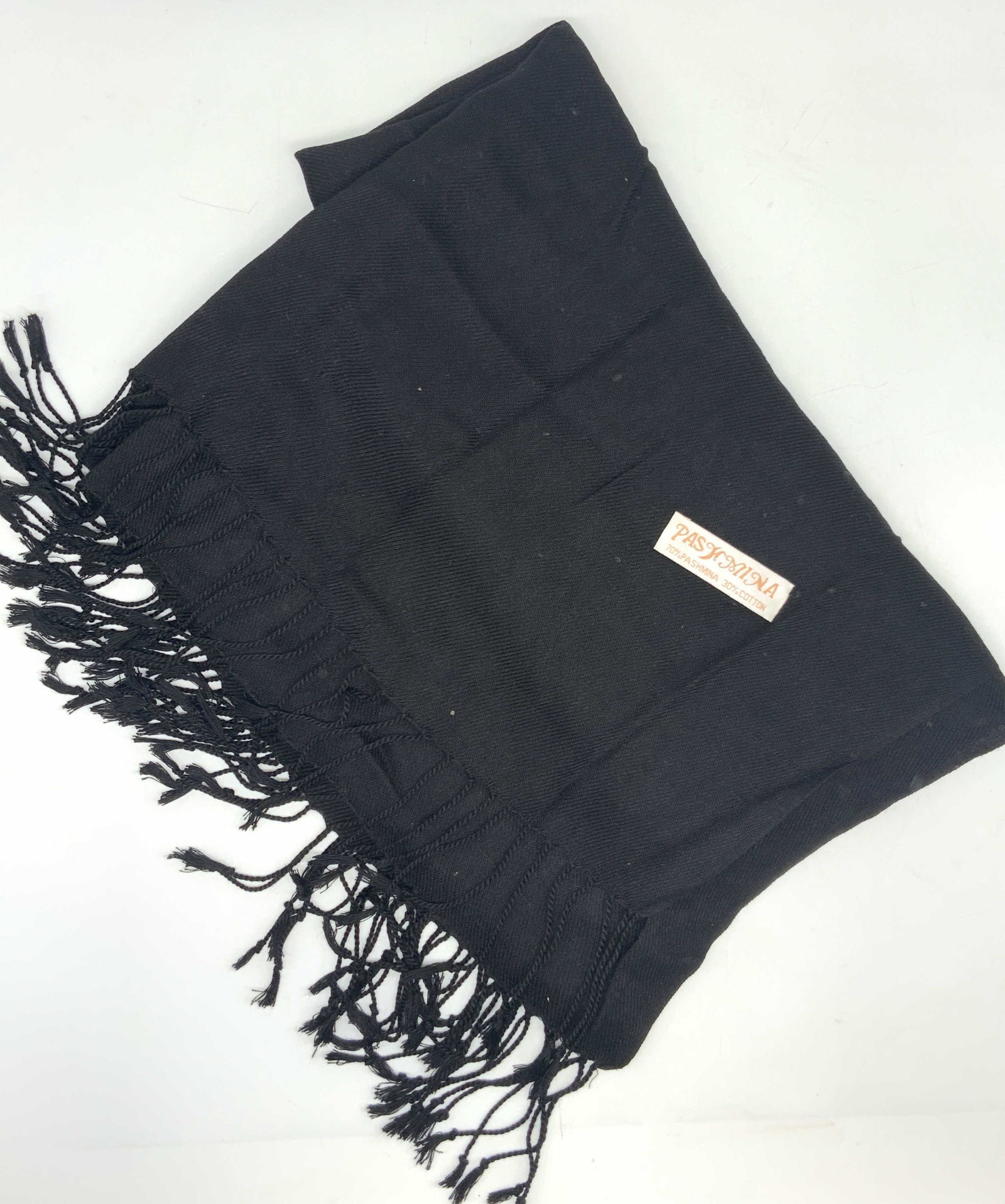 Black Fringe Pashmina Scarf (1 of 6)