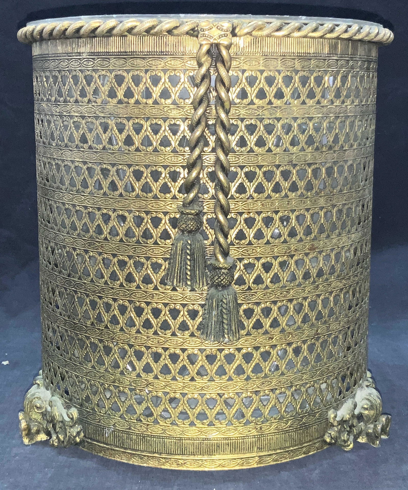 Vintage Brass Vessel W Insert (1 of 11)