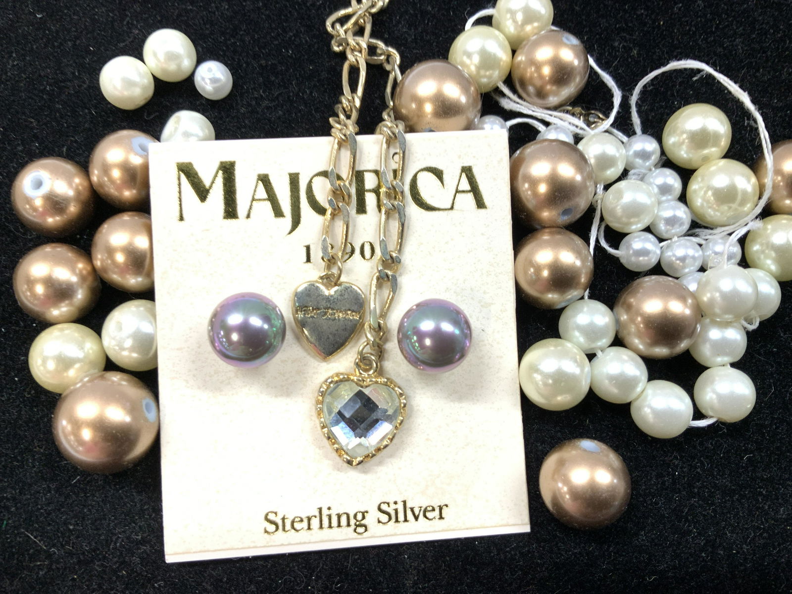 MAJORICA Sterling Faux Pearl Earrings, New (1 of 3)