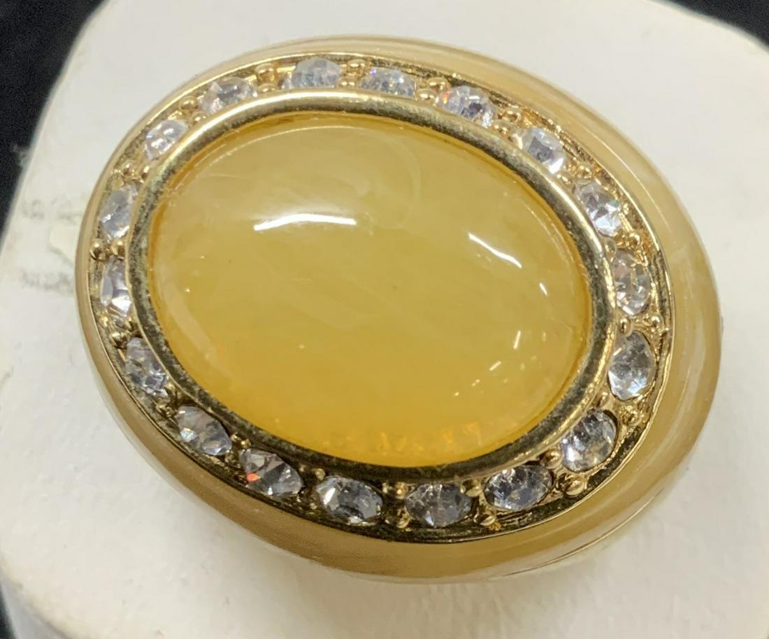 Chunky Rhinestone and Cabochon ring (1 of 3)