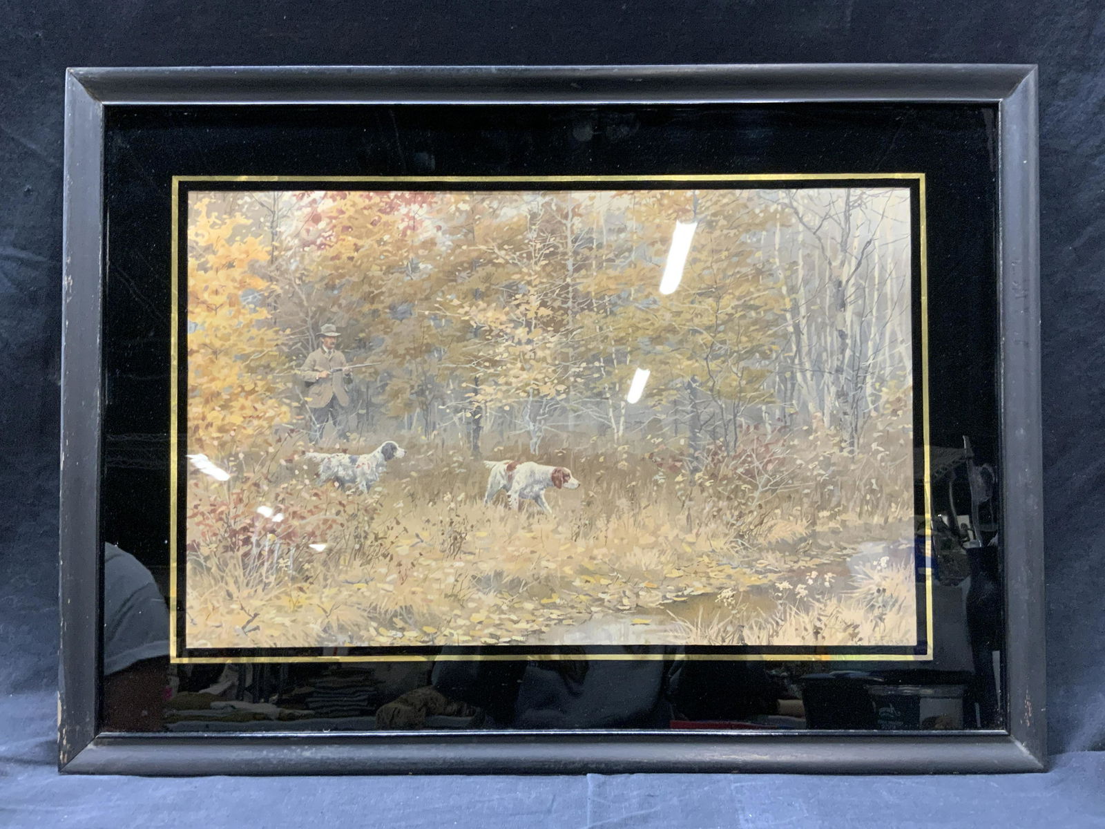 A.B. FROST Lot of 3 Huntsman & Dogs Mixed Media (1 of 14)