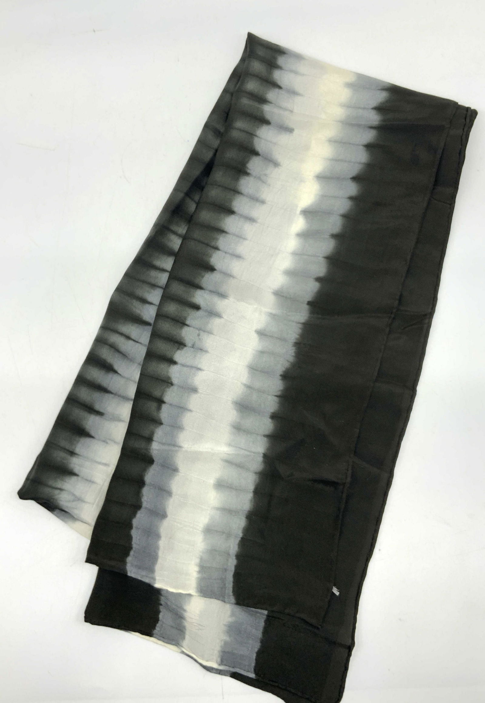 Tie Dye Style Hand Rolled Silk Scarf (1 of 6)