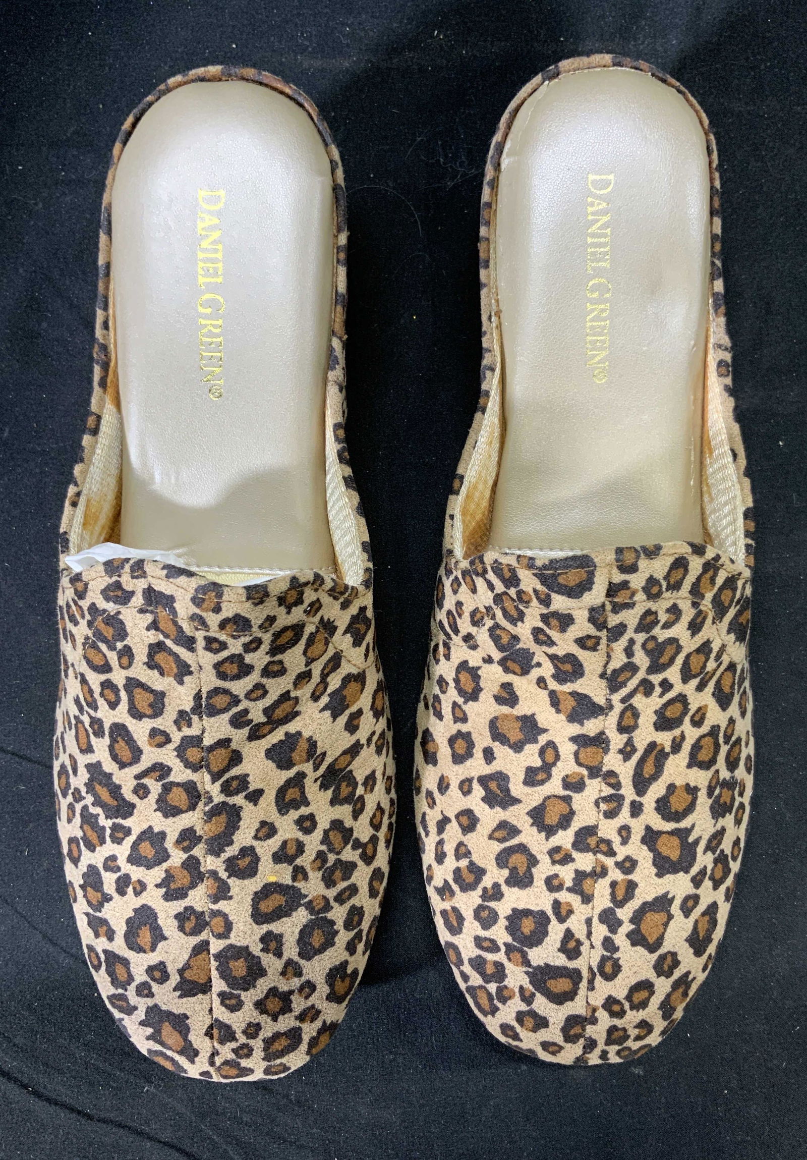 DANIEL GREEN Animal Print Wedge Heel Mules (1 of 6)