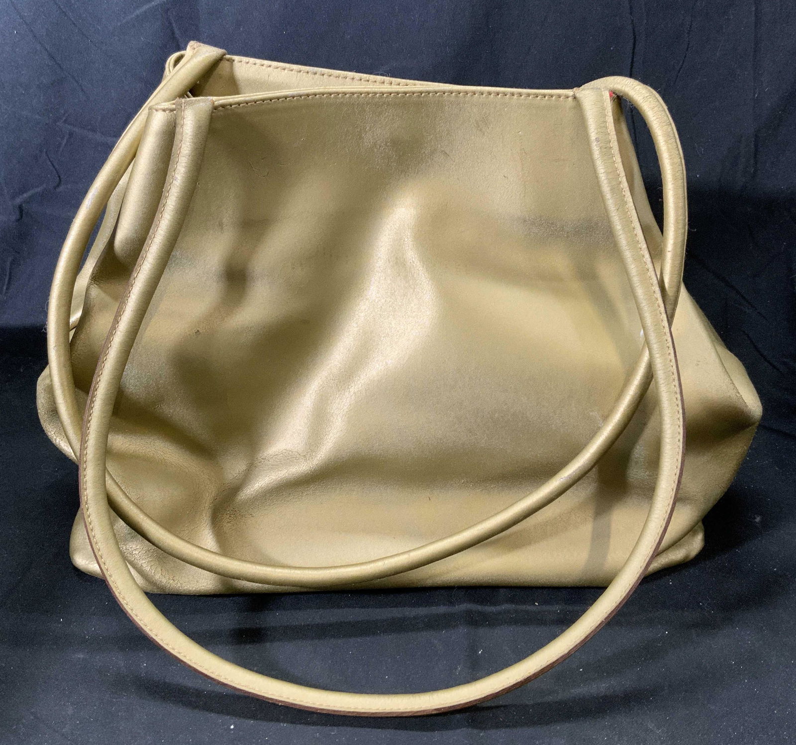 Vintage HENRI BENDEL Gold Leather Handbag (1 of 7)