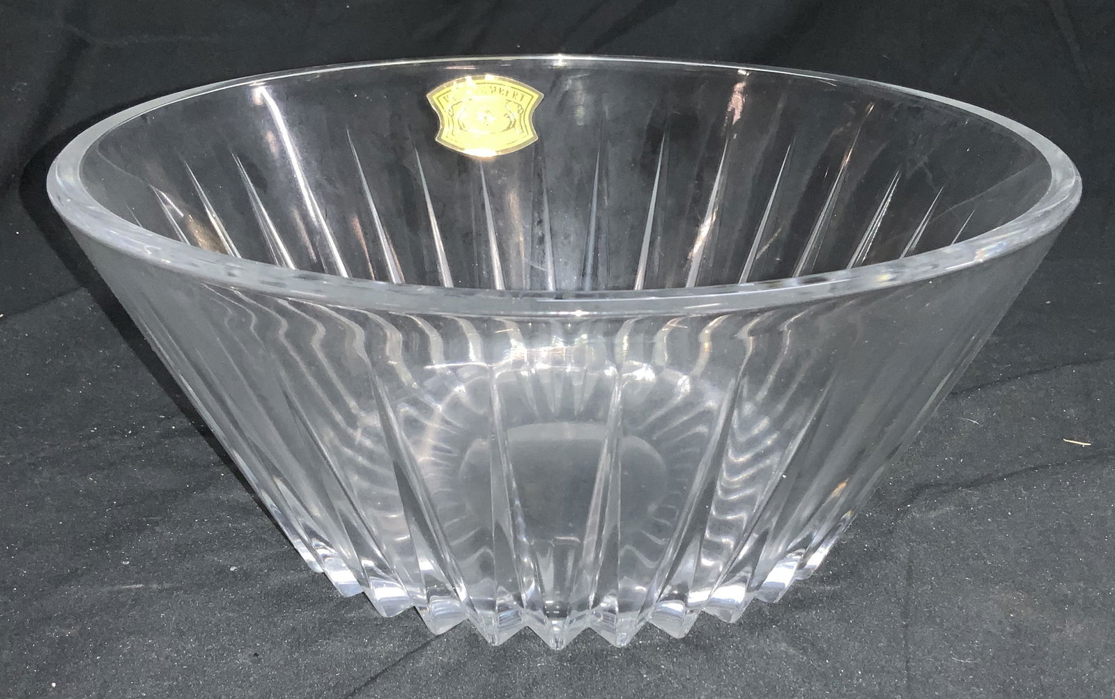 Signed Val Saint Lambert Crystal Bowl Belgium (1 of 5)