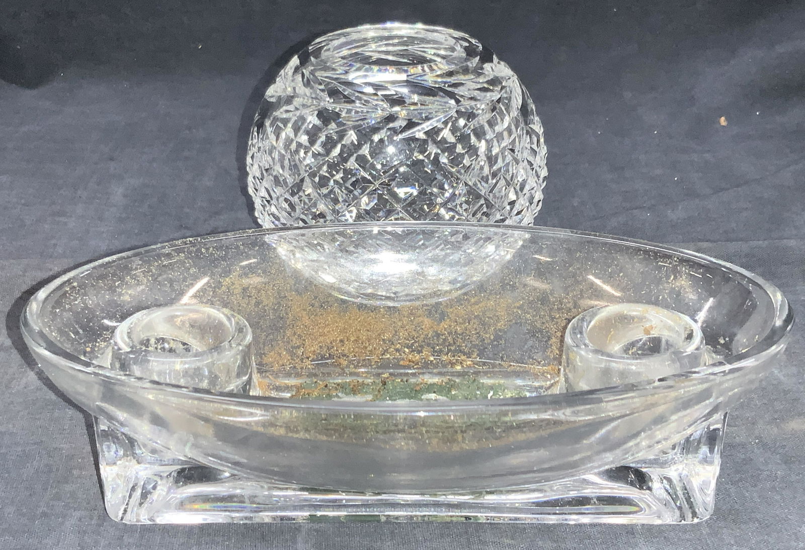 Lot 2 Clear Cut Glass Waterford Table Accessories (1 of 10)