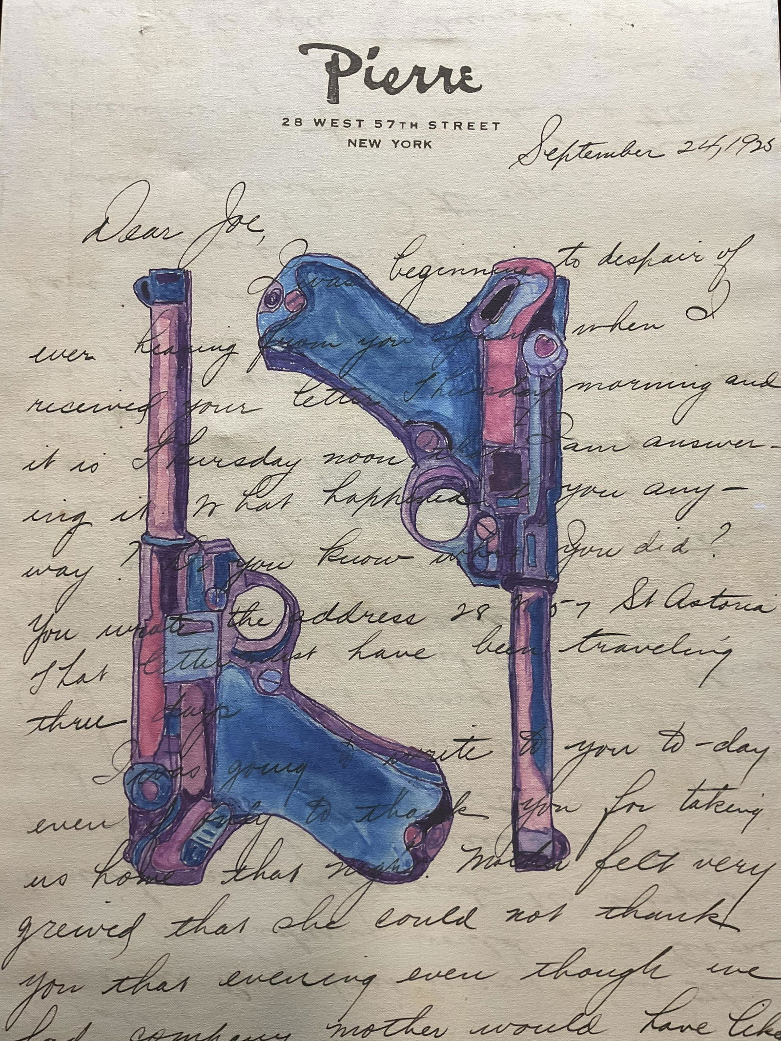 Pierre Lithograph on Canvas (1 of 8)