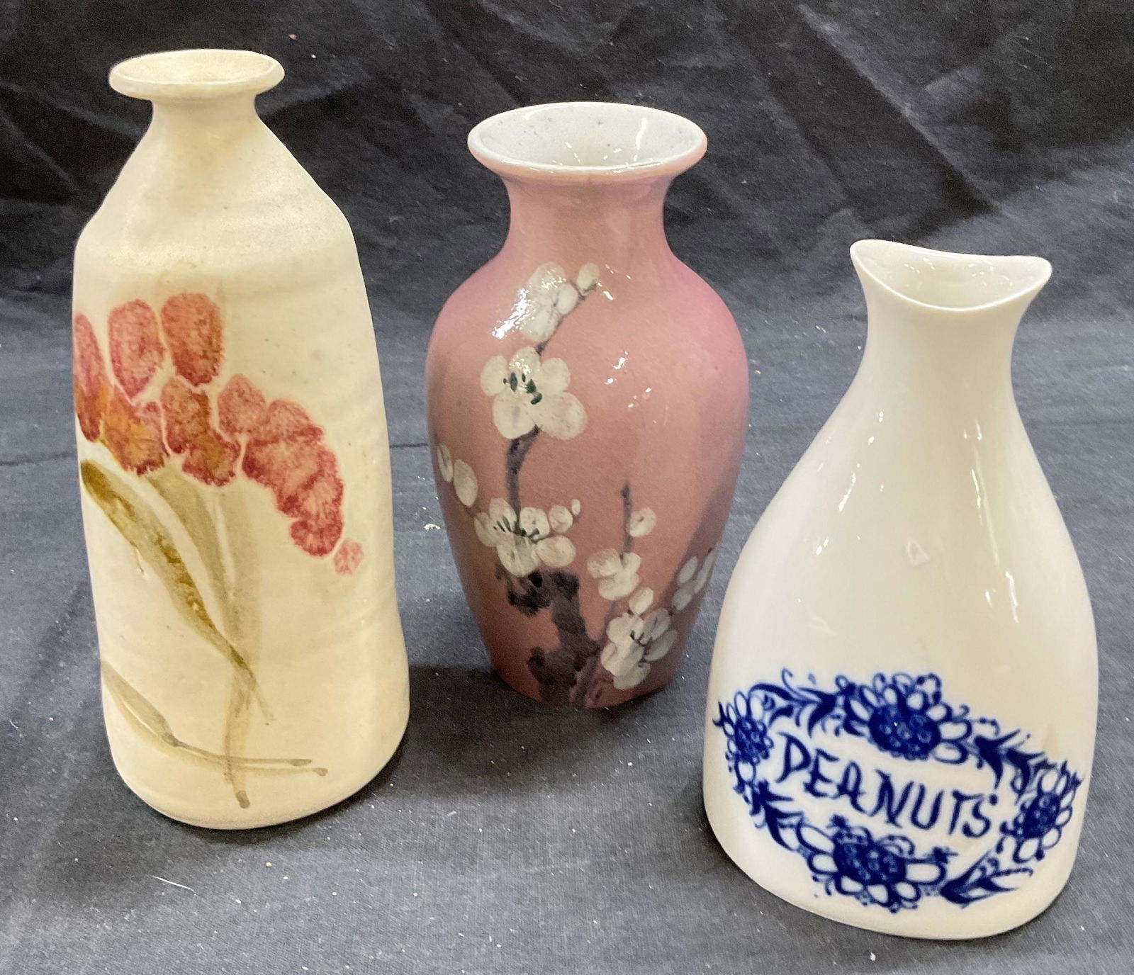 Lot 3 Ceramic Vessels, Floral Detailed, Norway (1 of 3)