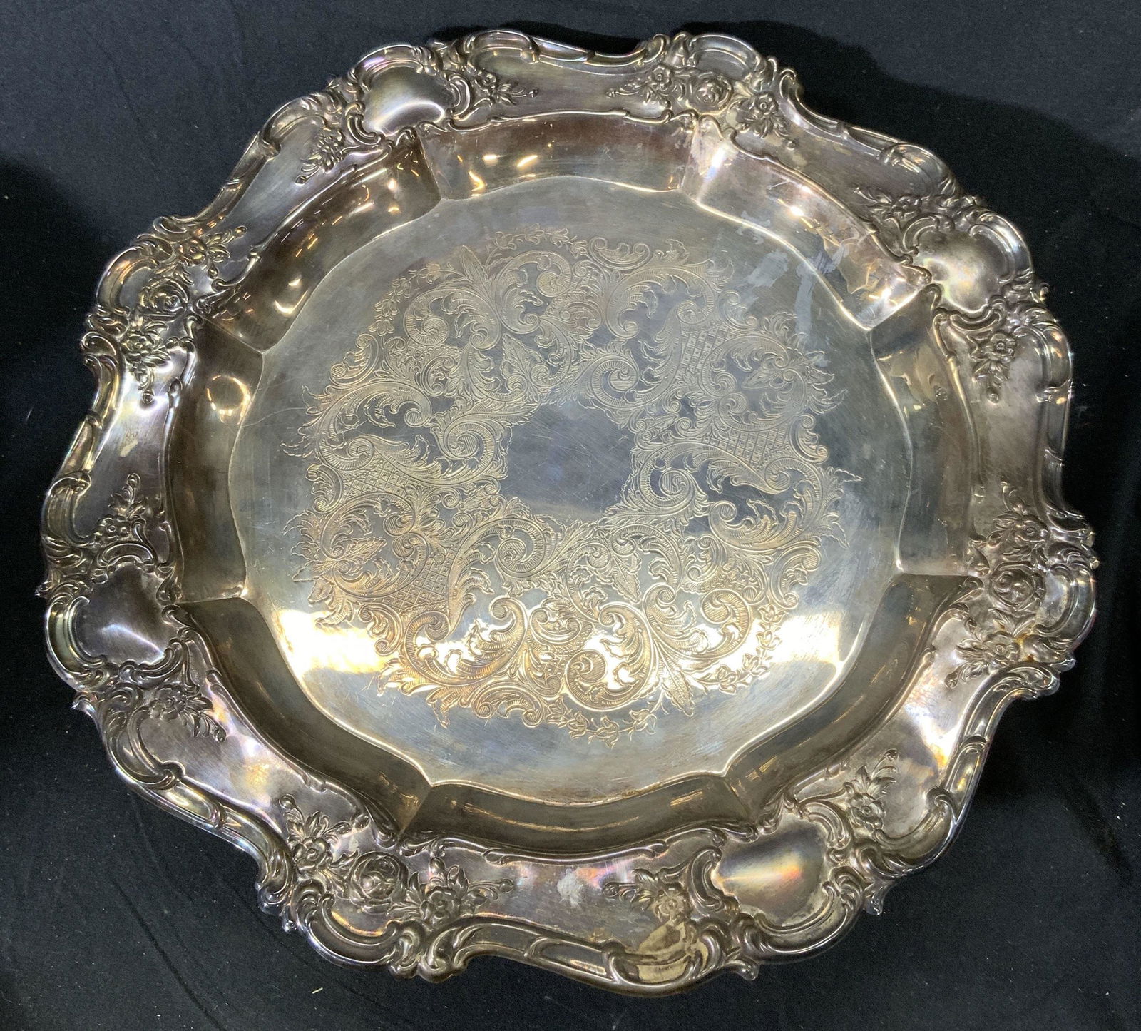 Vintage TOWLE Silver Plated Lazy Susan (1 of 5)
