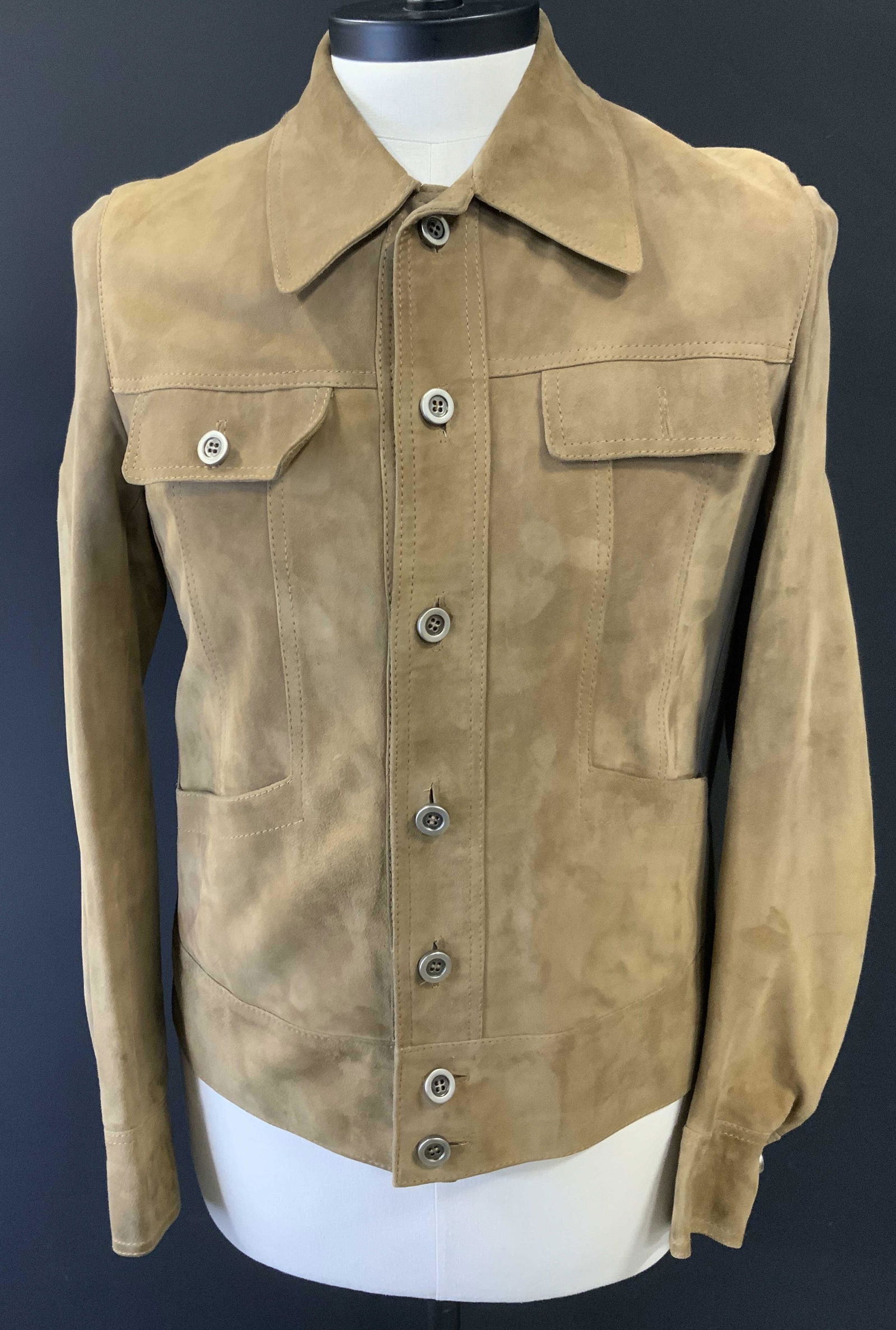 Vintage GIOTTI Tan Suede Jacket (1 of 5)