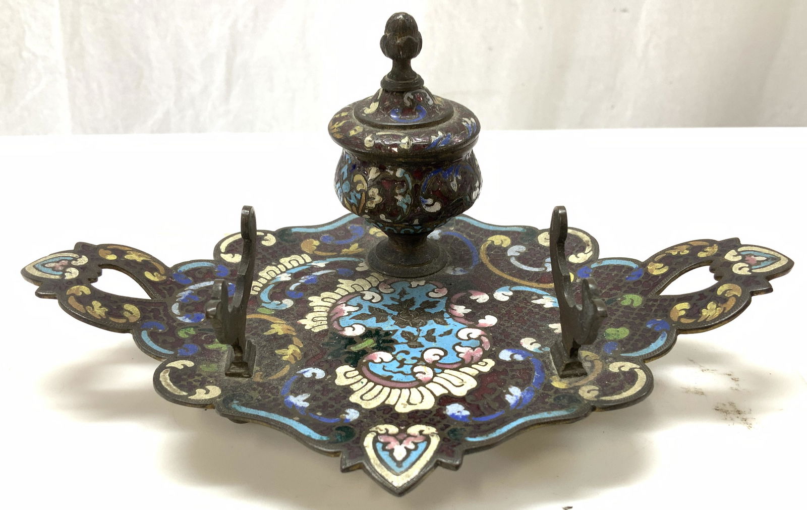 Signed Dea Pin Cloisonn Asian Inkwell (1 of 7)