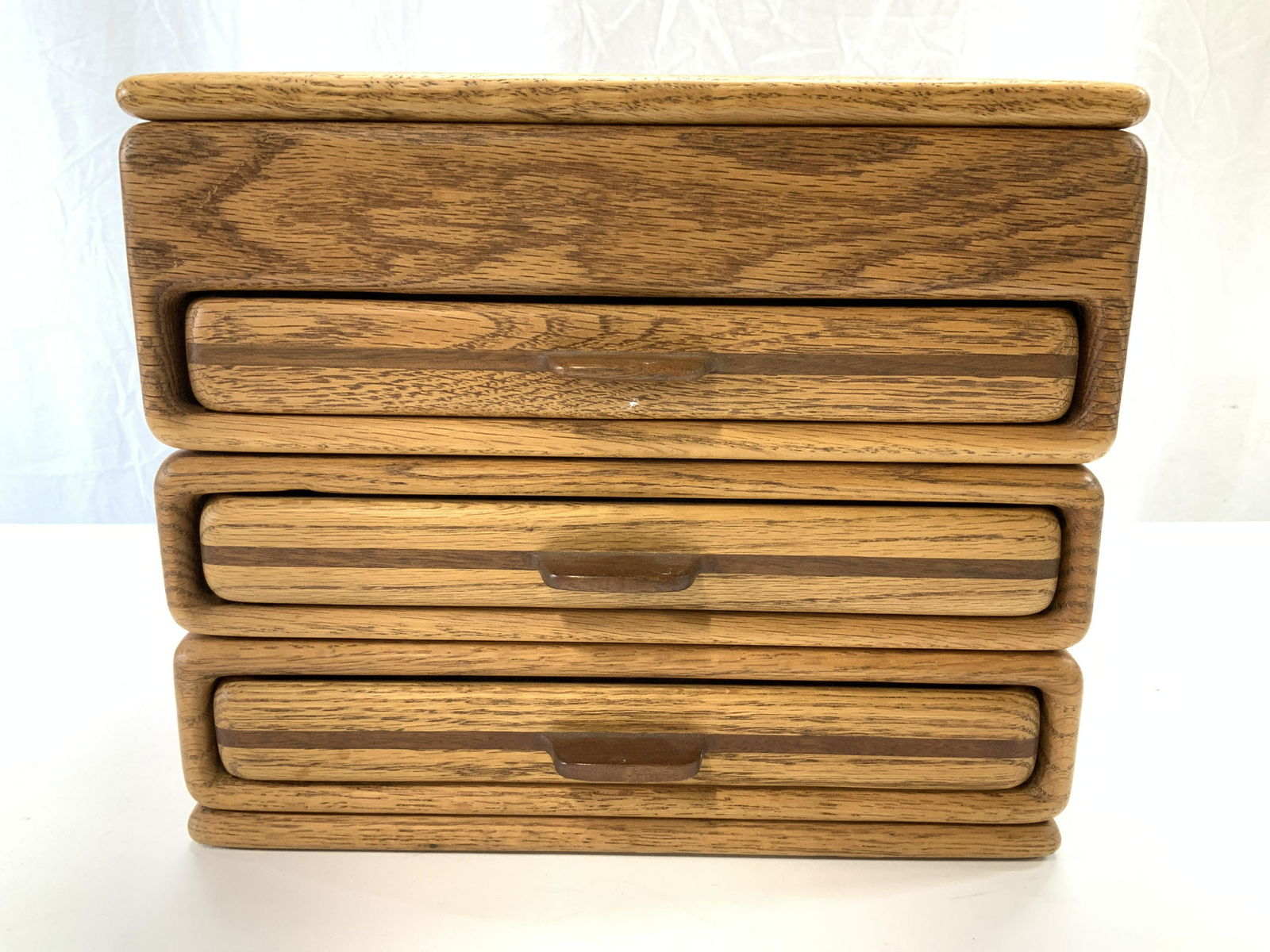 Solid Oak Vintage Jewelry Box (1 of 7)