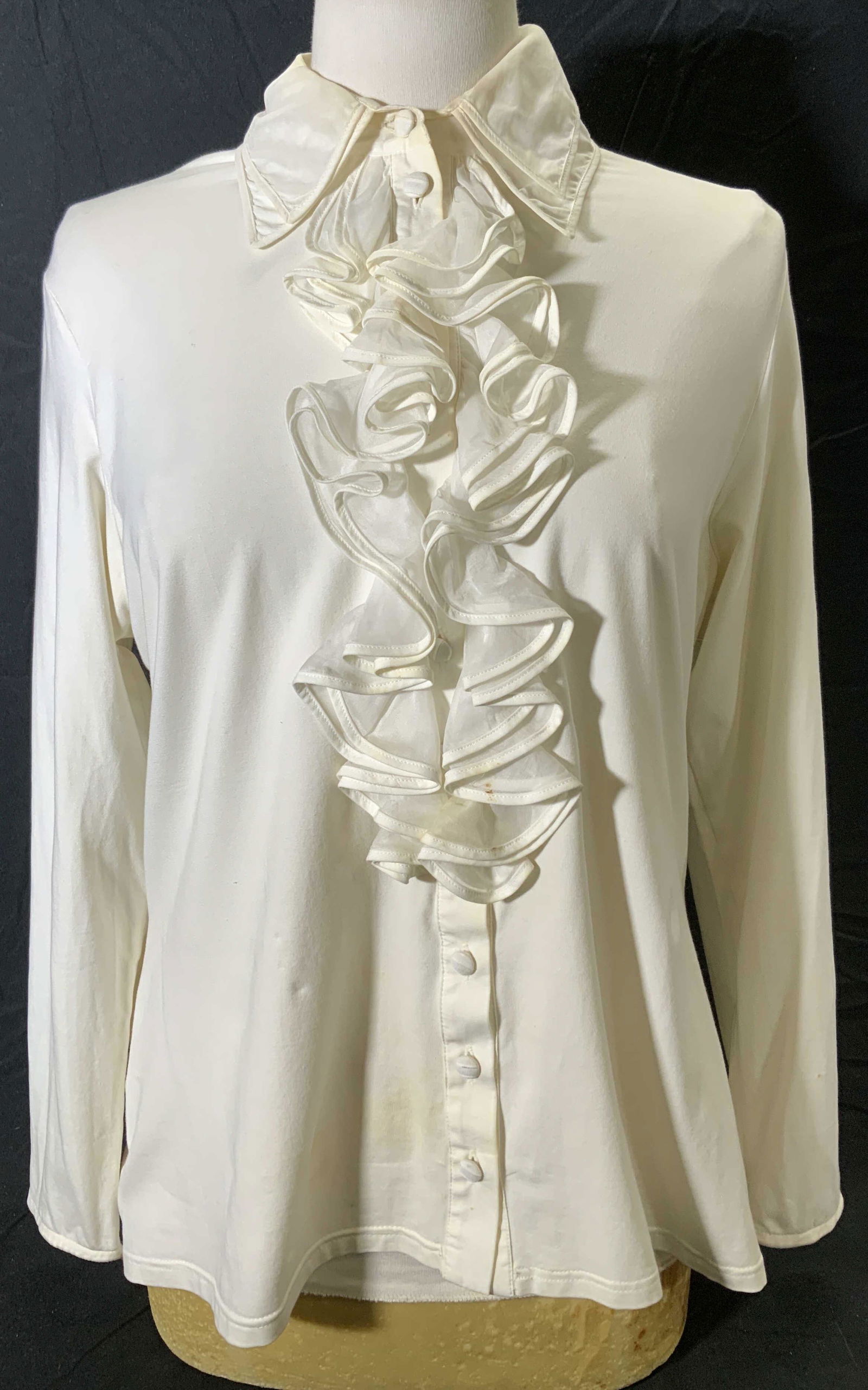 ANNE FONTAINE White Ruffle Blouse (1 of 6)