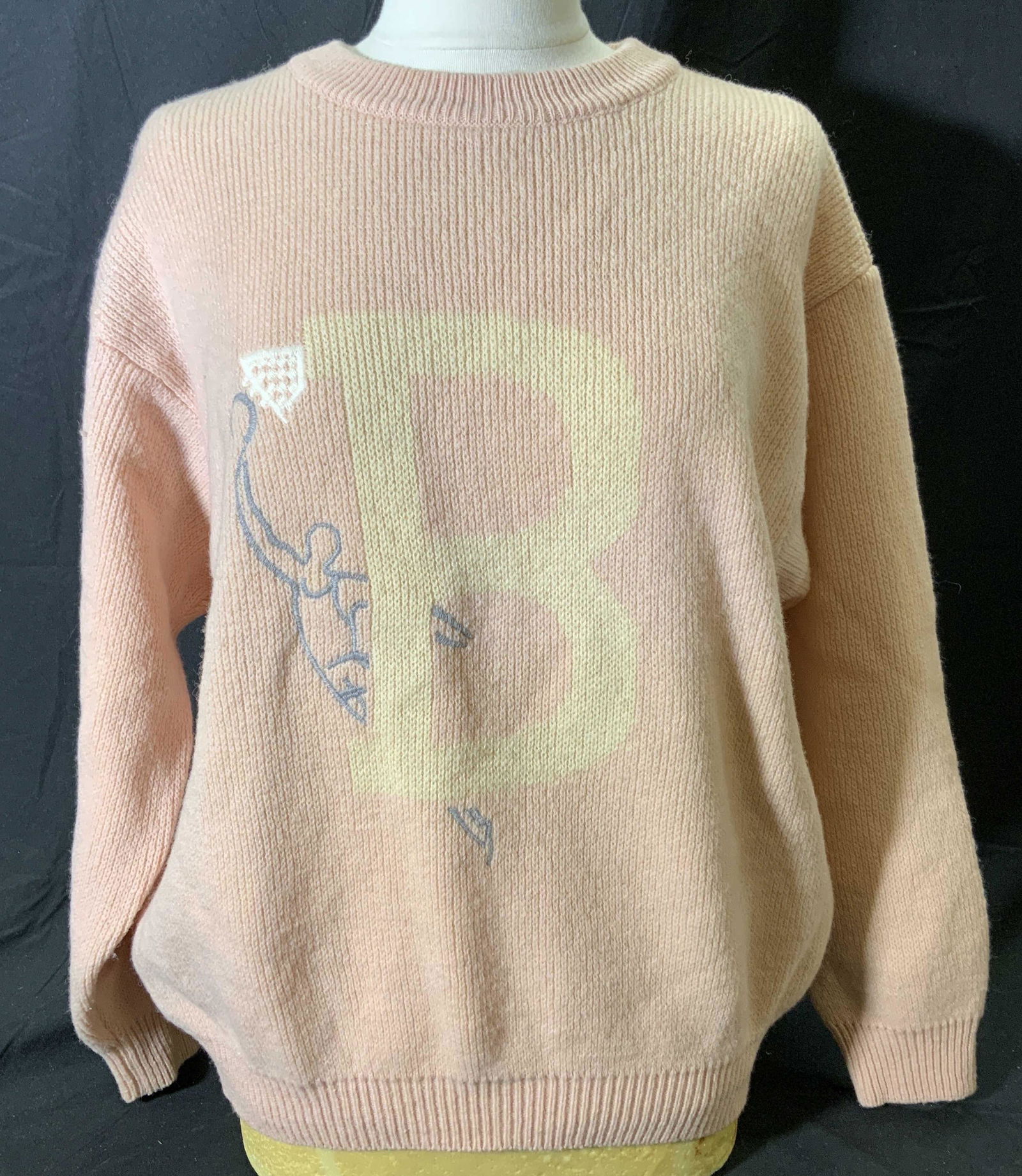 Vintage BENETTON Pink Wool Sweater, Italy (1 of 4)