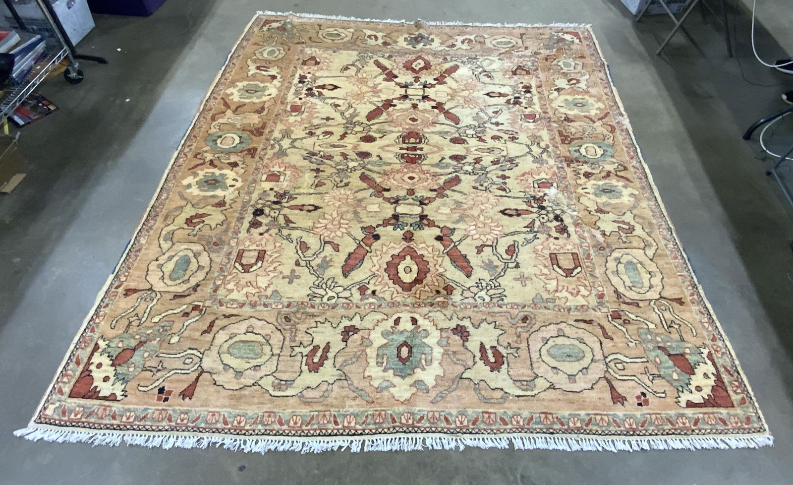 Vintage Floral Oriental Fringe Trim Rug (1 of 10)