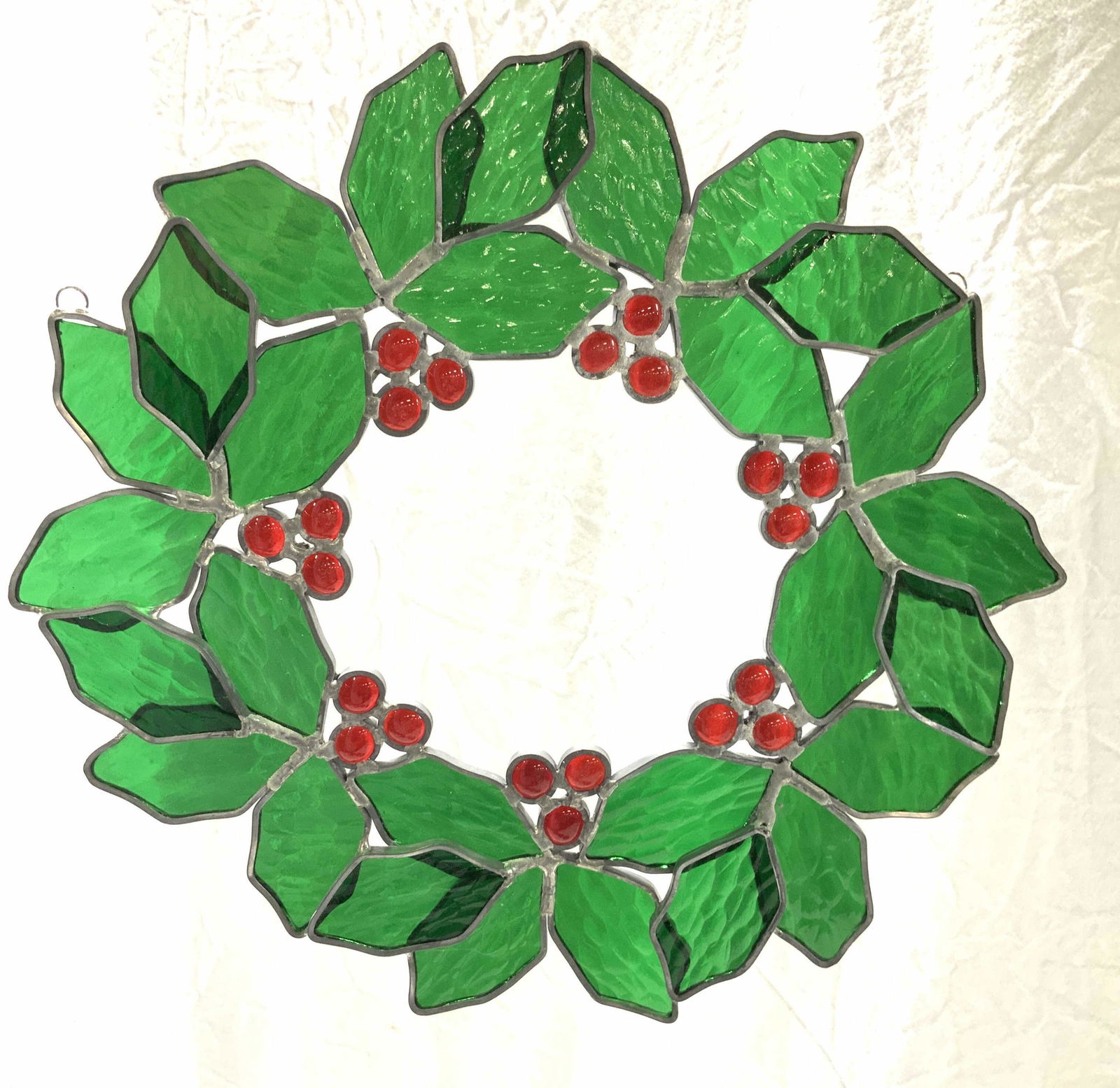 Group Lot Holiday Decor, Stained Glass, Fabric (1 of 5)