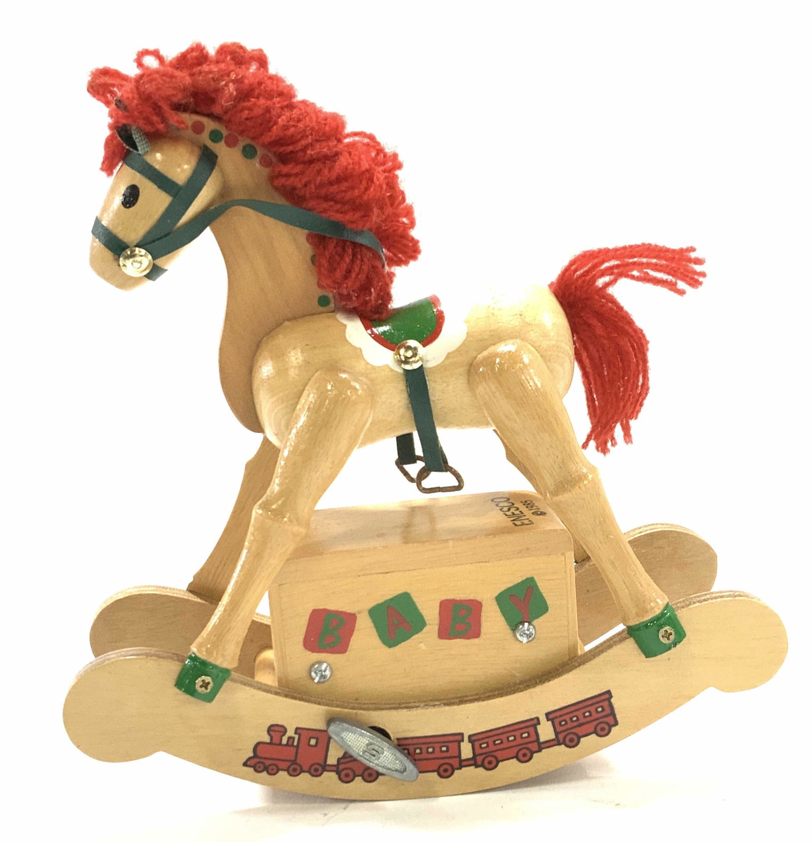 ENESCO Musical Dresser Top Wood Rocking Horse (1 of 6)