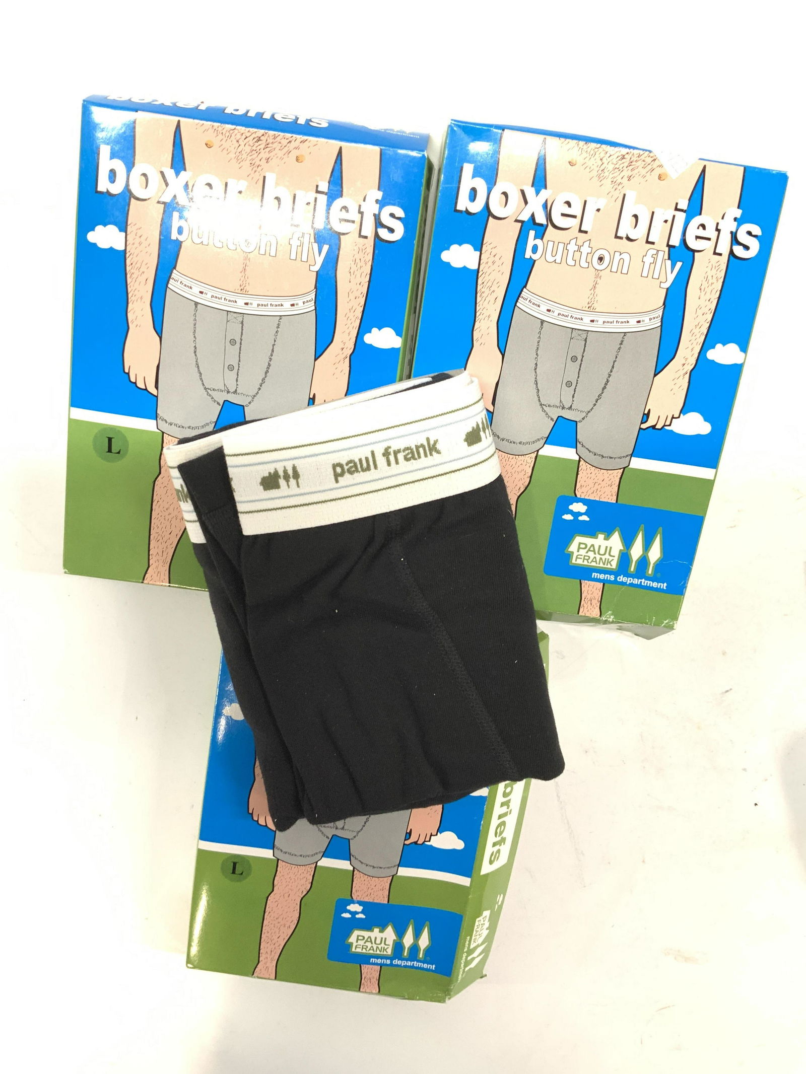 Lot 3 Paul Frank Mens Cotton Boxer Briefs, NIB (1 of 5)